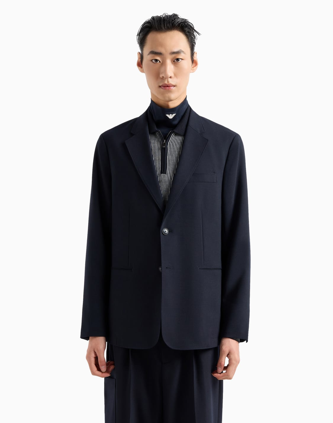 blazer-simple-boutonnage-en-mlange-de-laine-vierge-bleu-marine--emporio-armani