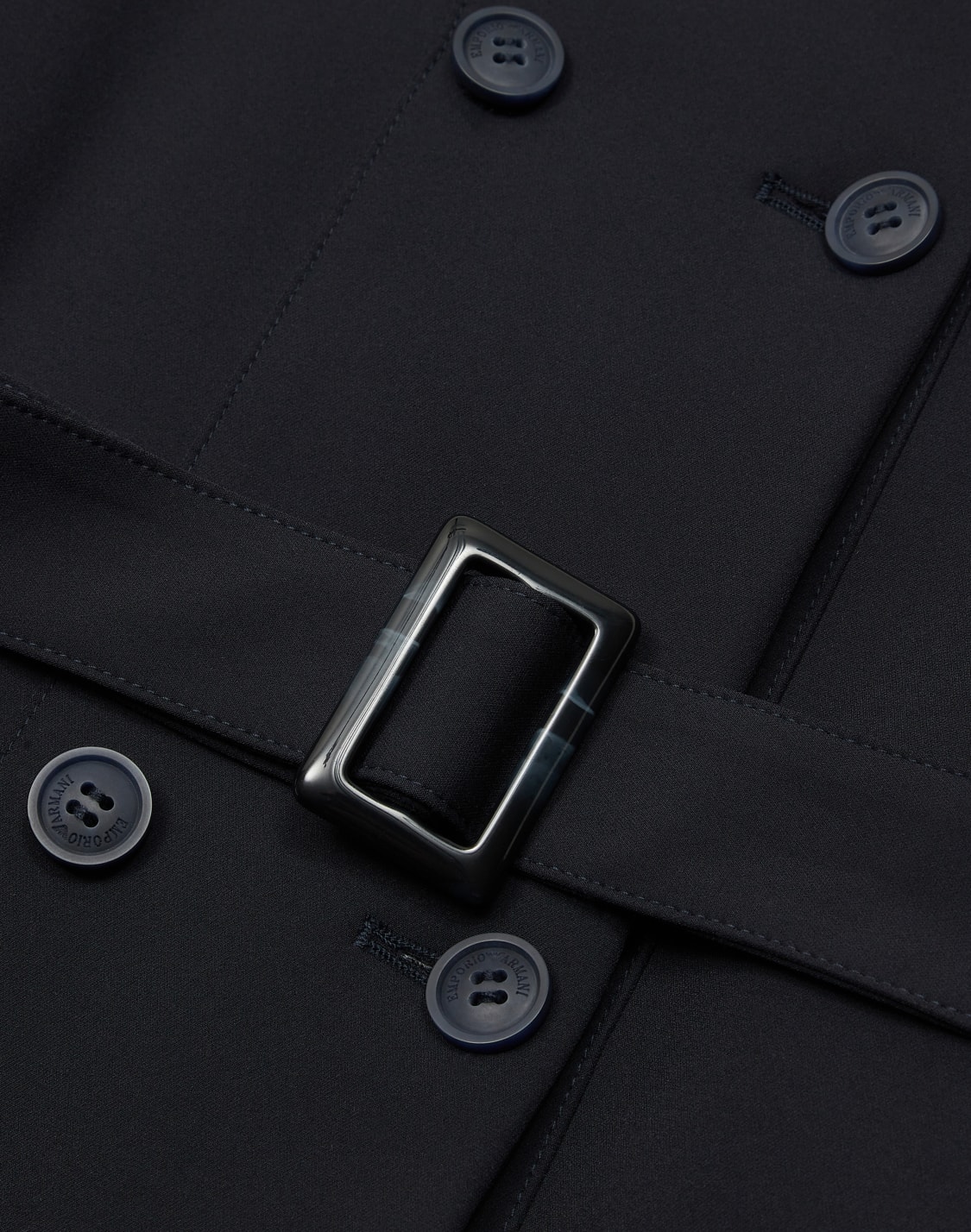 ダブルブレスト-トレンチコト-ソフトタッチナイロン-ネイビブル--emporio-armani