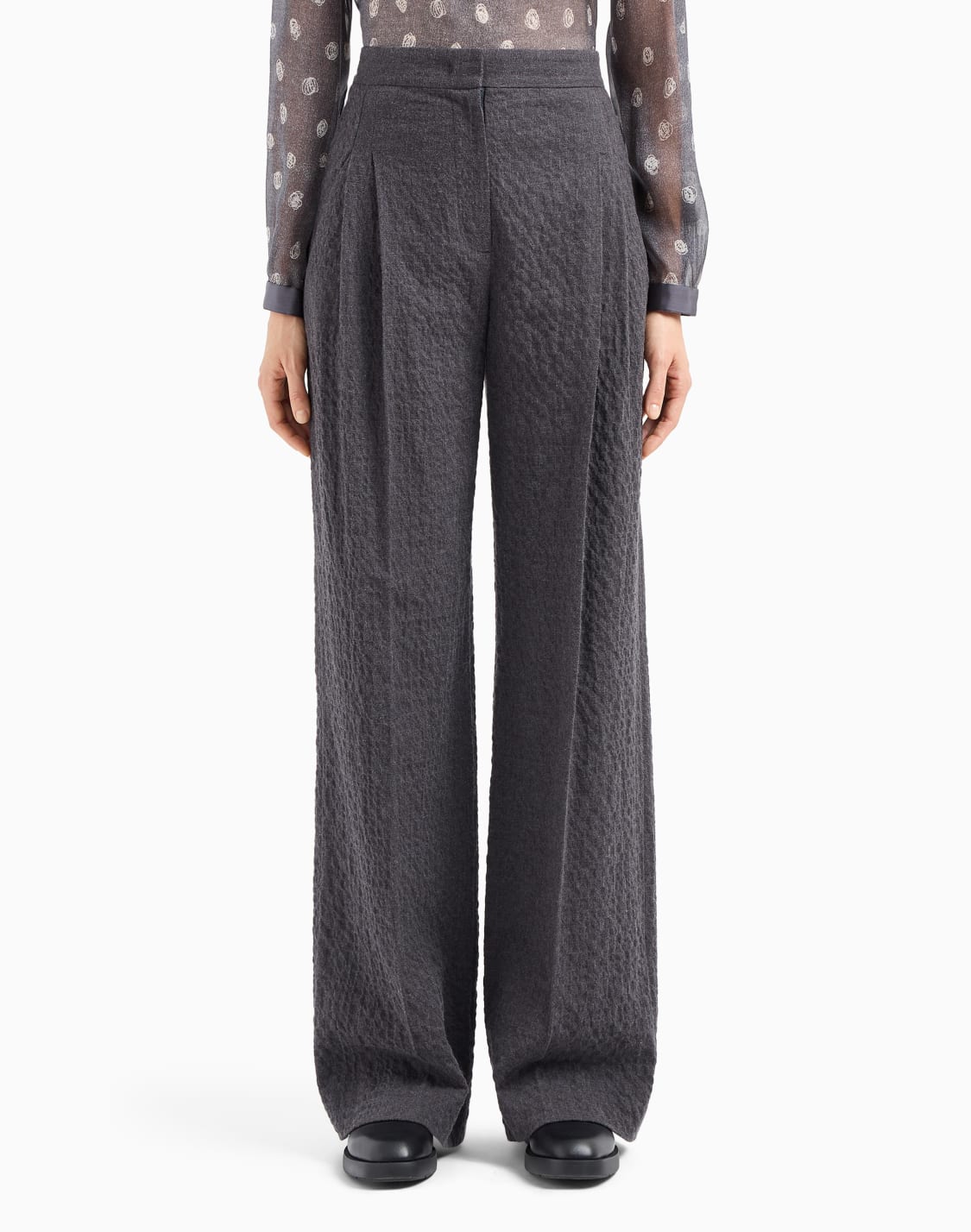 icon-cotton-flannel-palazzo-trousers-with-pleats-grey--emporio-armani