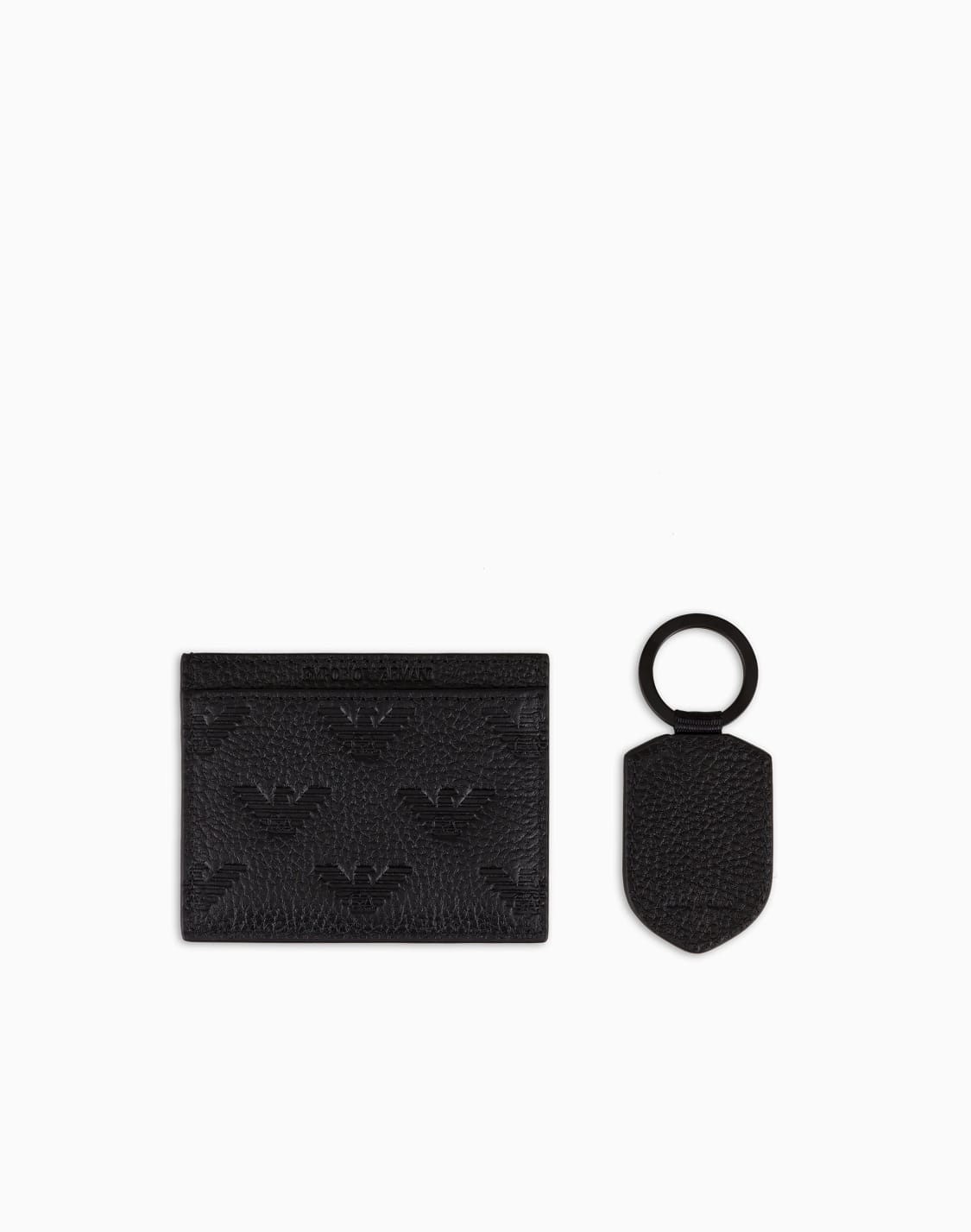 gift-box-with-leather-wallet-and-keyring-with-all-over-embossed-eagle-black--emporio-armani