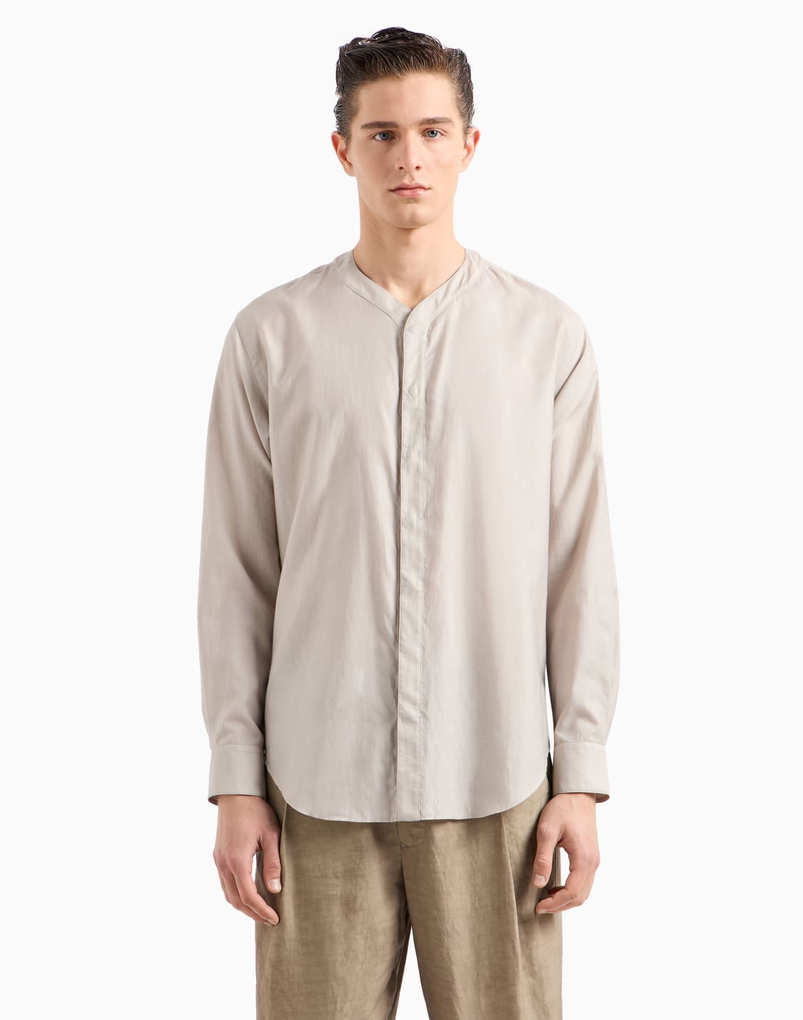 asv-v-neck-shirt-in-cotton-and-silk-beige--giorgio-armani