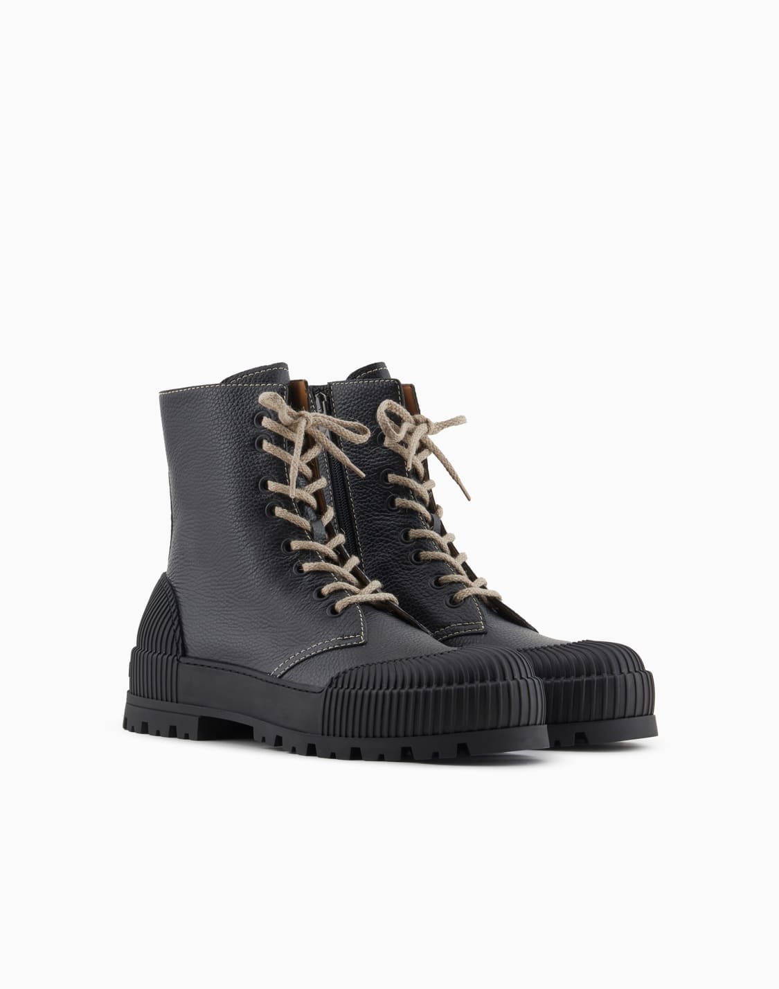 tumbled-leather-lace-up-ankle-boots-with-rubber-details-black--emporio-armani