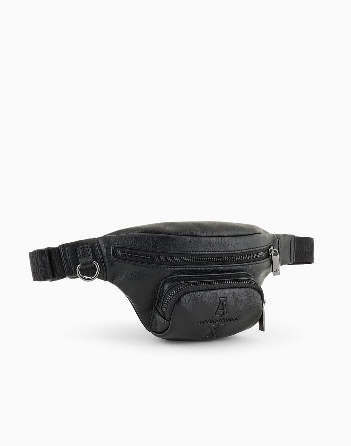 エンボスロゴ-ウエストバッグ-ブラック--armani-exchange