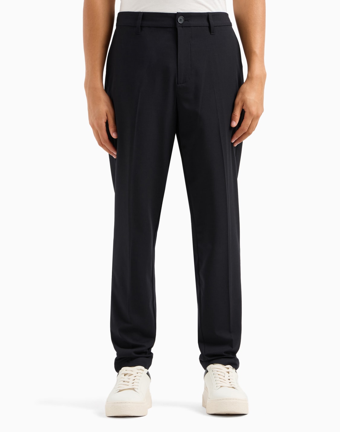 ウルミックス-チノパンツ-ブラック--armani-exchange