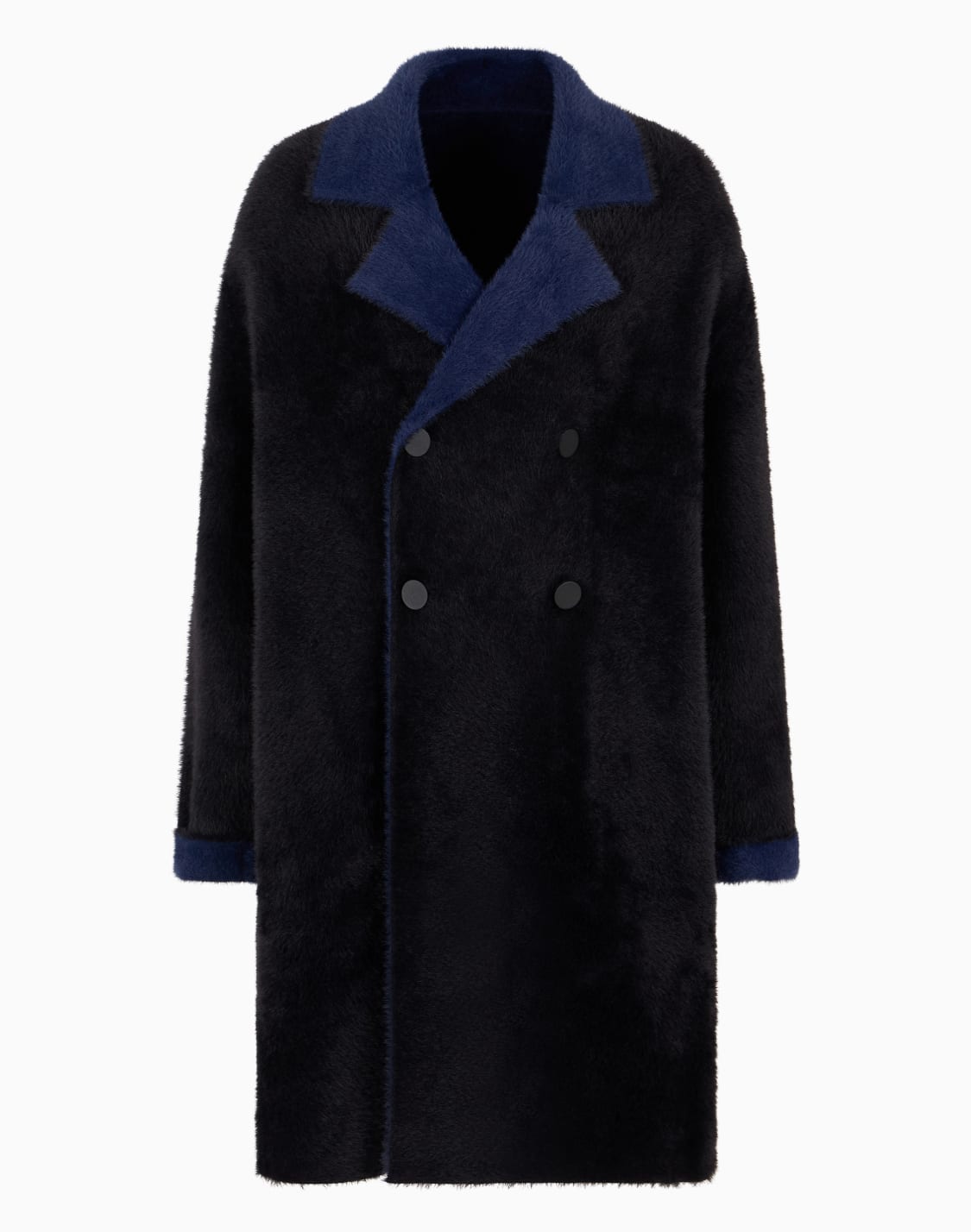 abrigo-reversible-de-abotonadura-doble-en-tejido-efecto-mohair-negro--emporio-armani