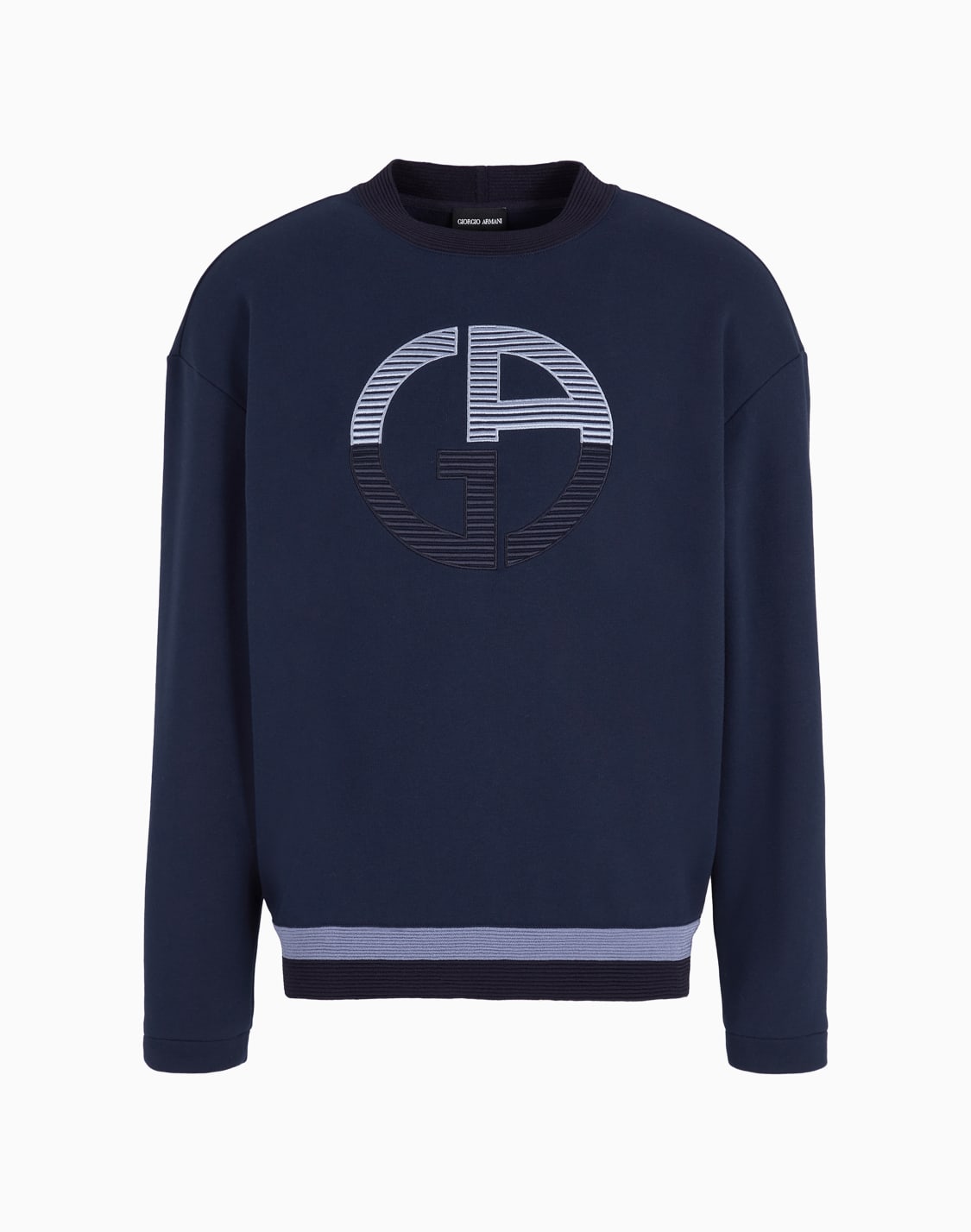cotton-and-cashmere-crew-neck-sweatshirt-with-oversized-logo-blue--giorgio-armani