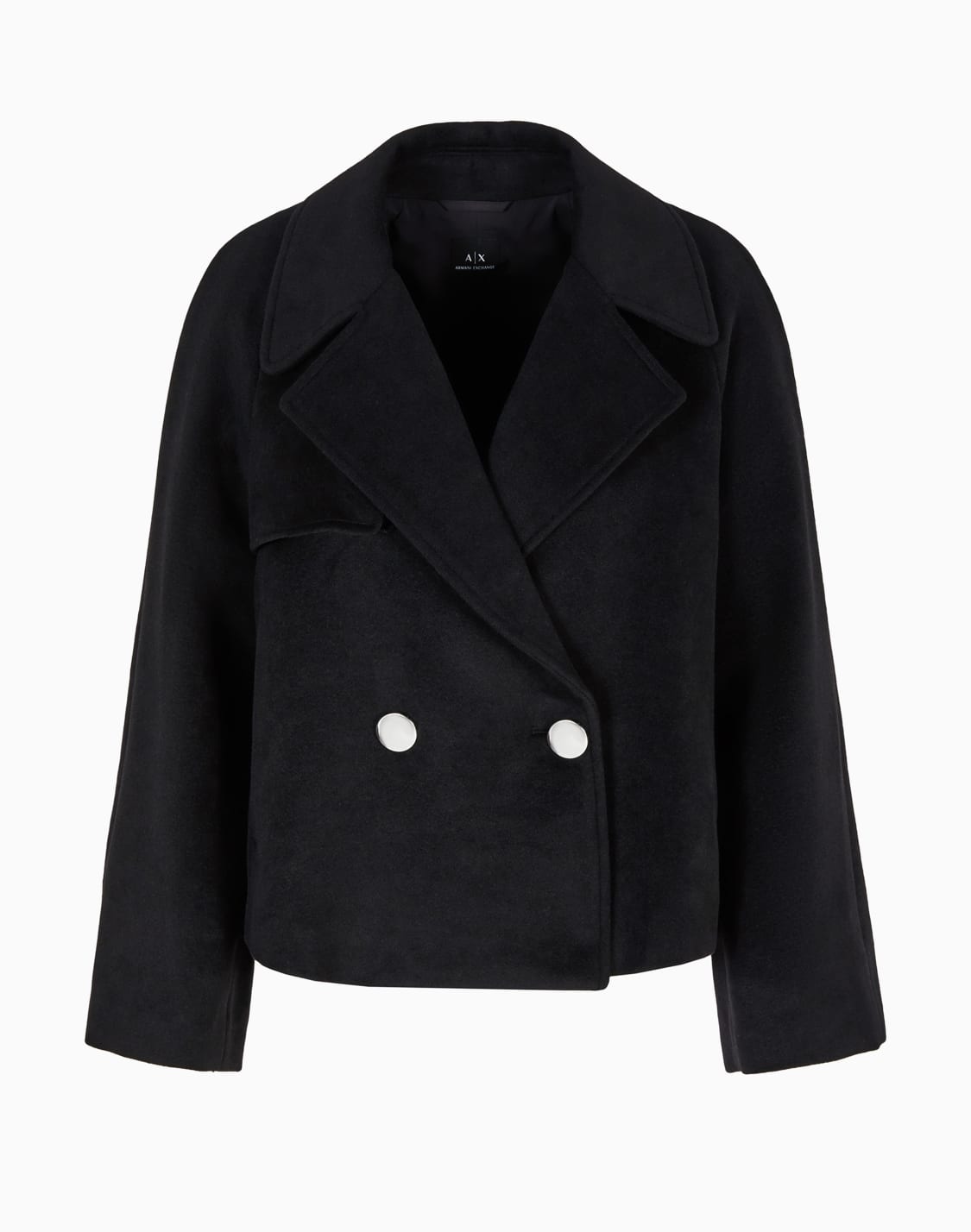 オンライン限定ダブルブレストボクシフィットジャケット-ブラック--armani-exchange