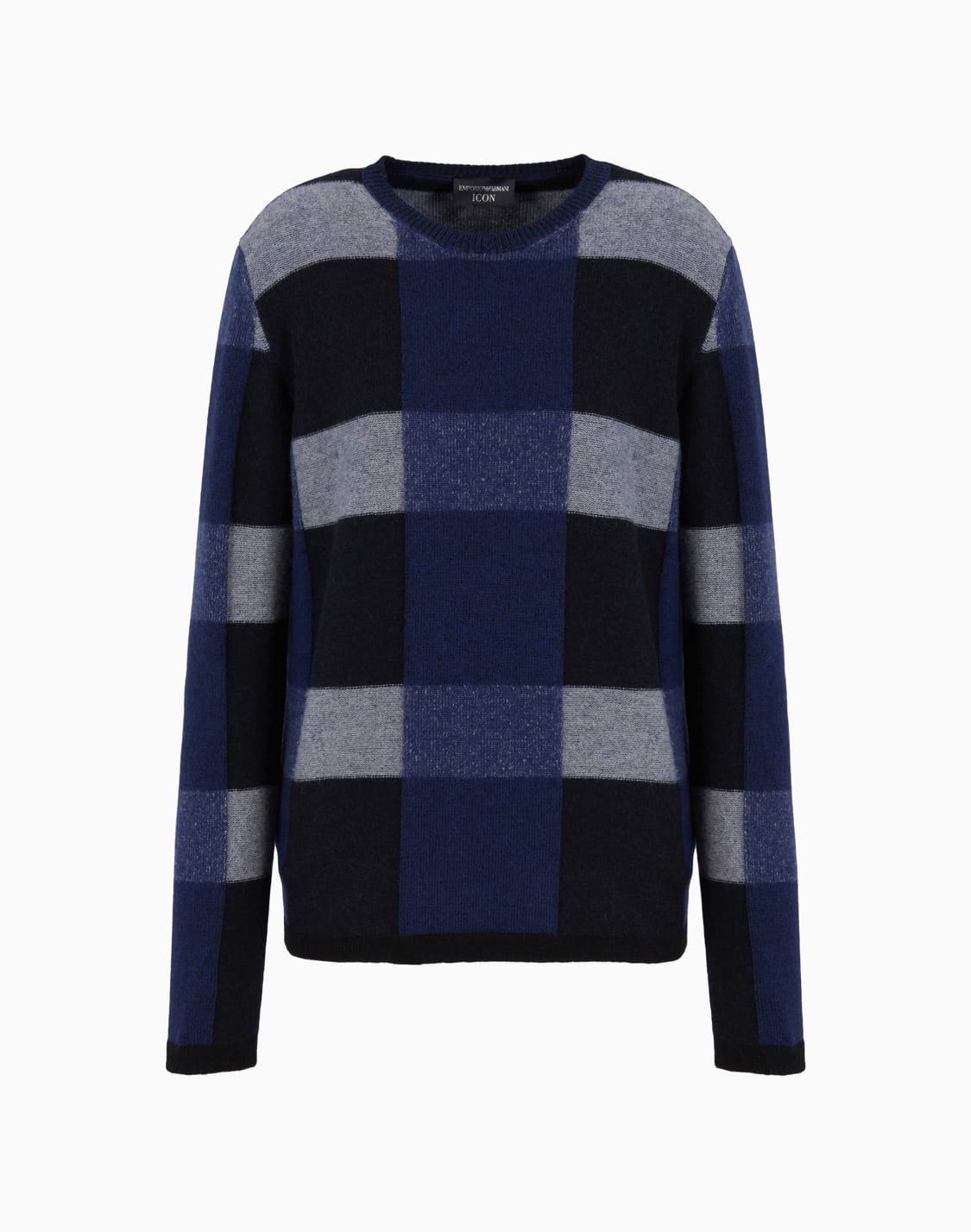 icon-virgin-wool-jumper-with-a-plated-check-motif-grey--emporio-armani