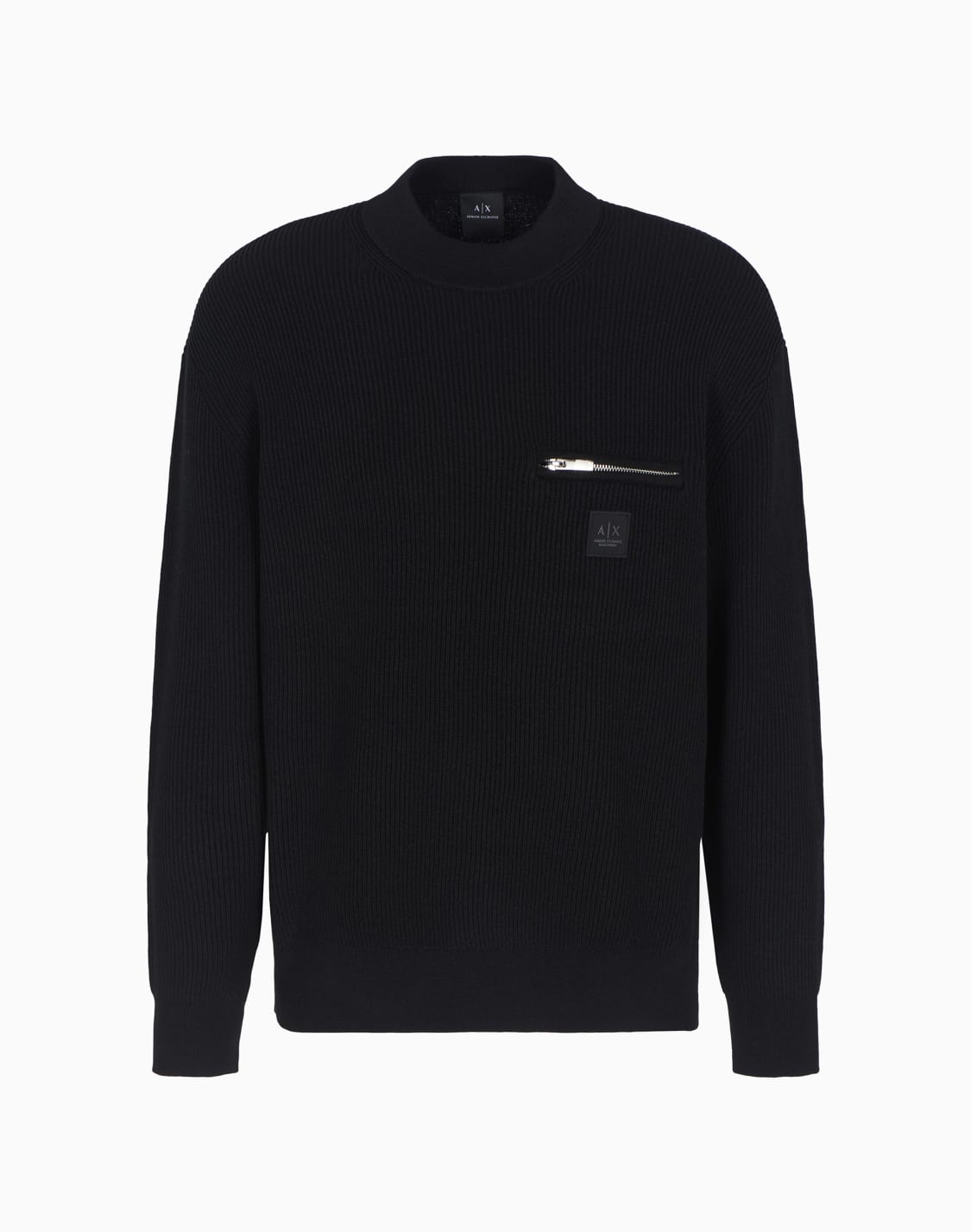 crewneck-sweater-with-zip-pocket-and-logo-black--armani-exchange