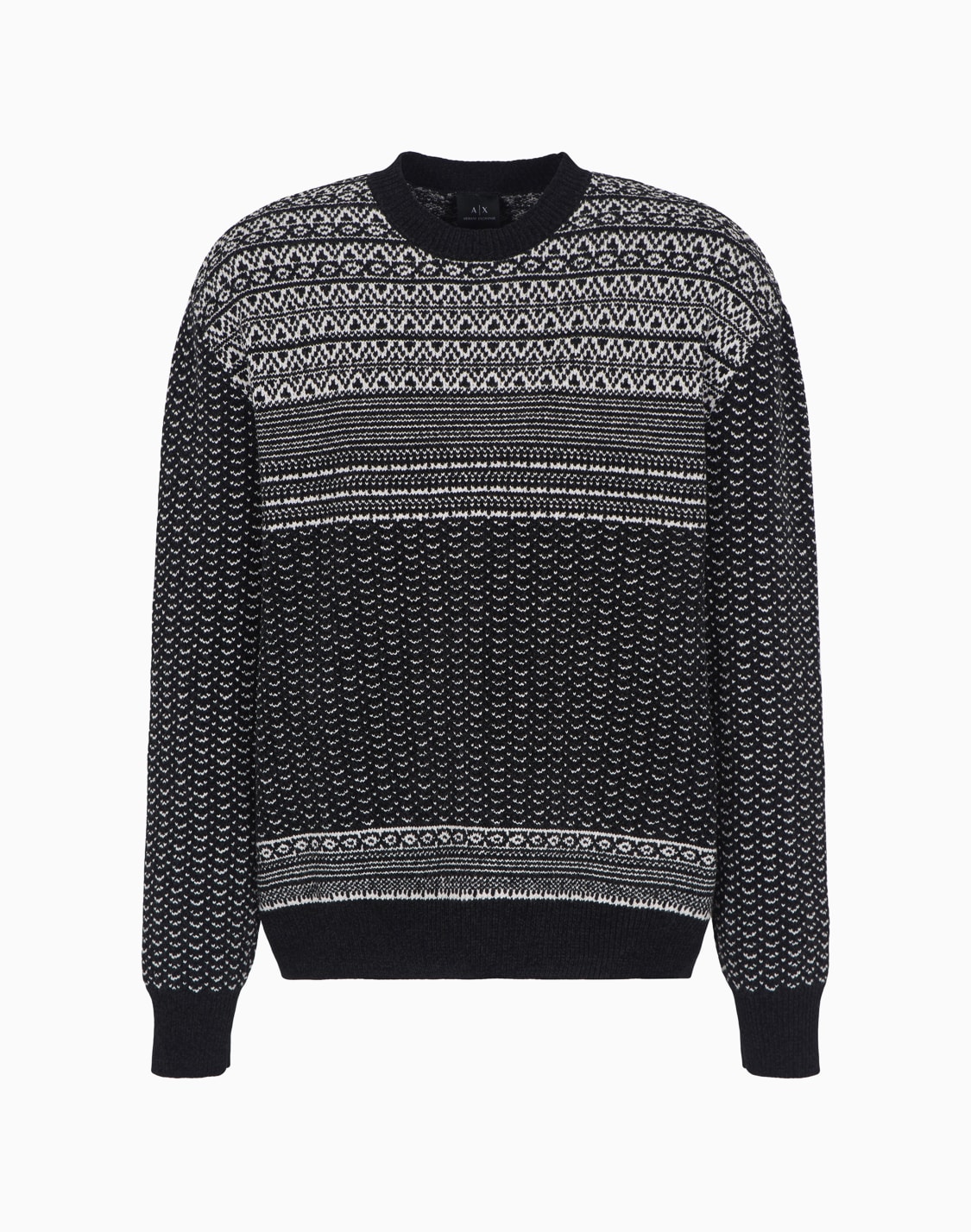 two-tone-tricot-pattern-sweater-patterned--armani-exchange