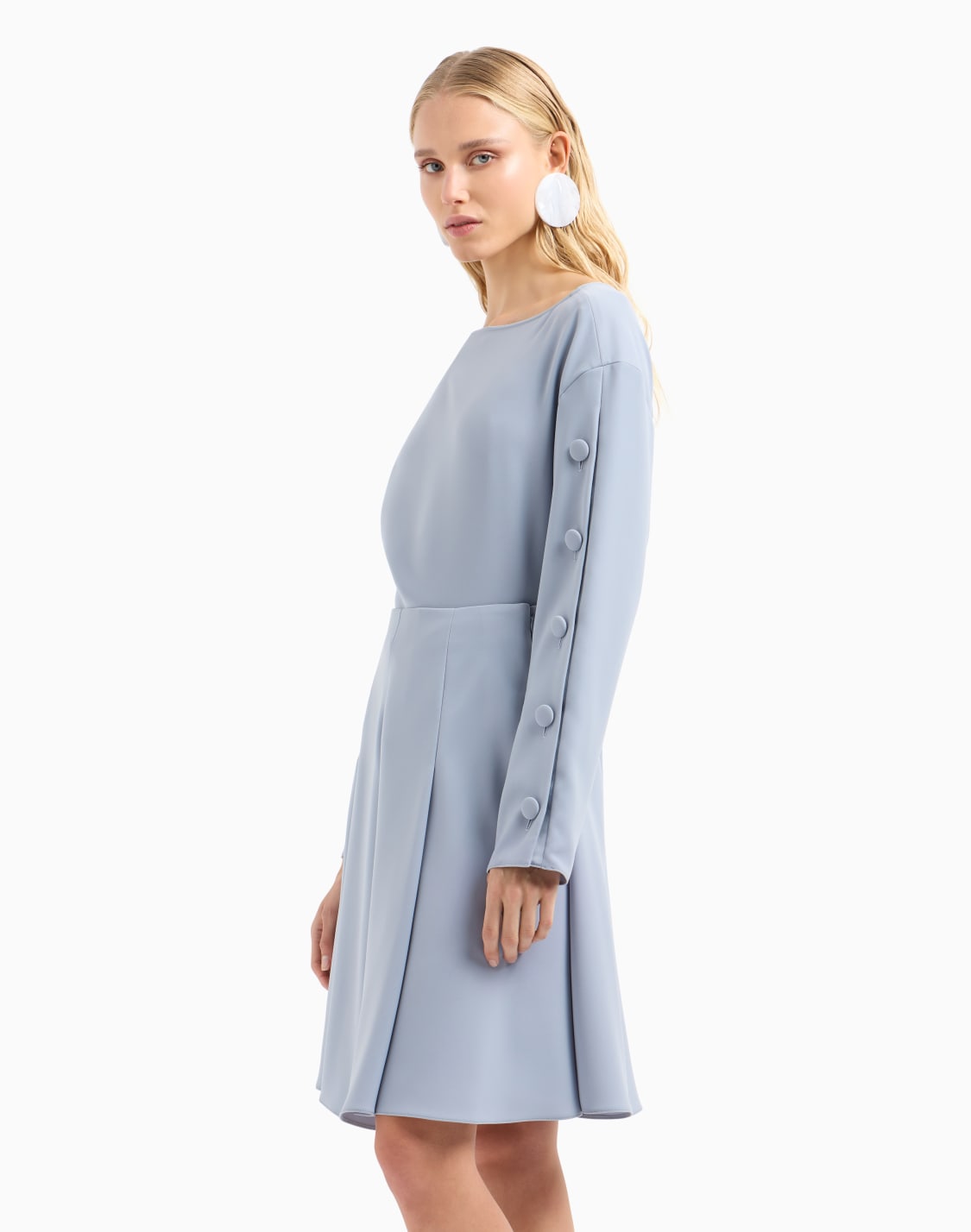 jupe-en-cady-technique-avec-plis-bleu-clair--emporio-armani