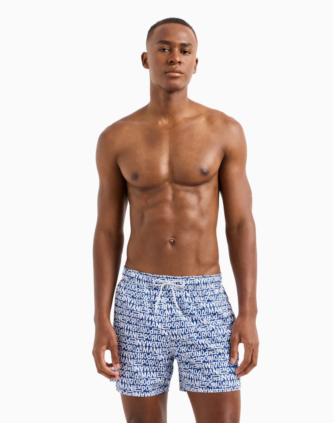 オンライン限定スイミングパンツ-オルオバスモルロゴ-ブル--emporio-armani