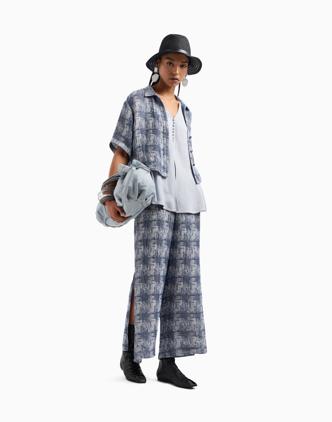 check-linen-gauze-trousers-navy-blue--emporio-armani