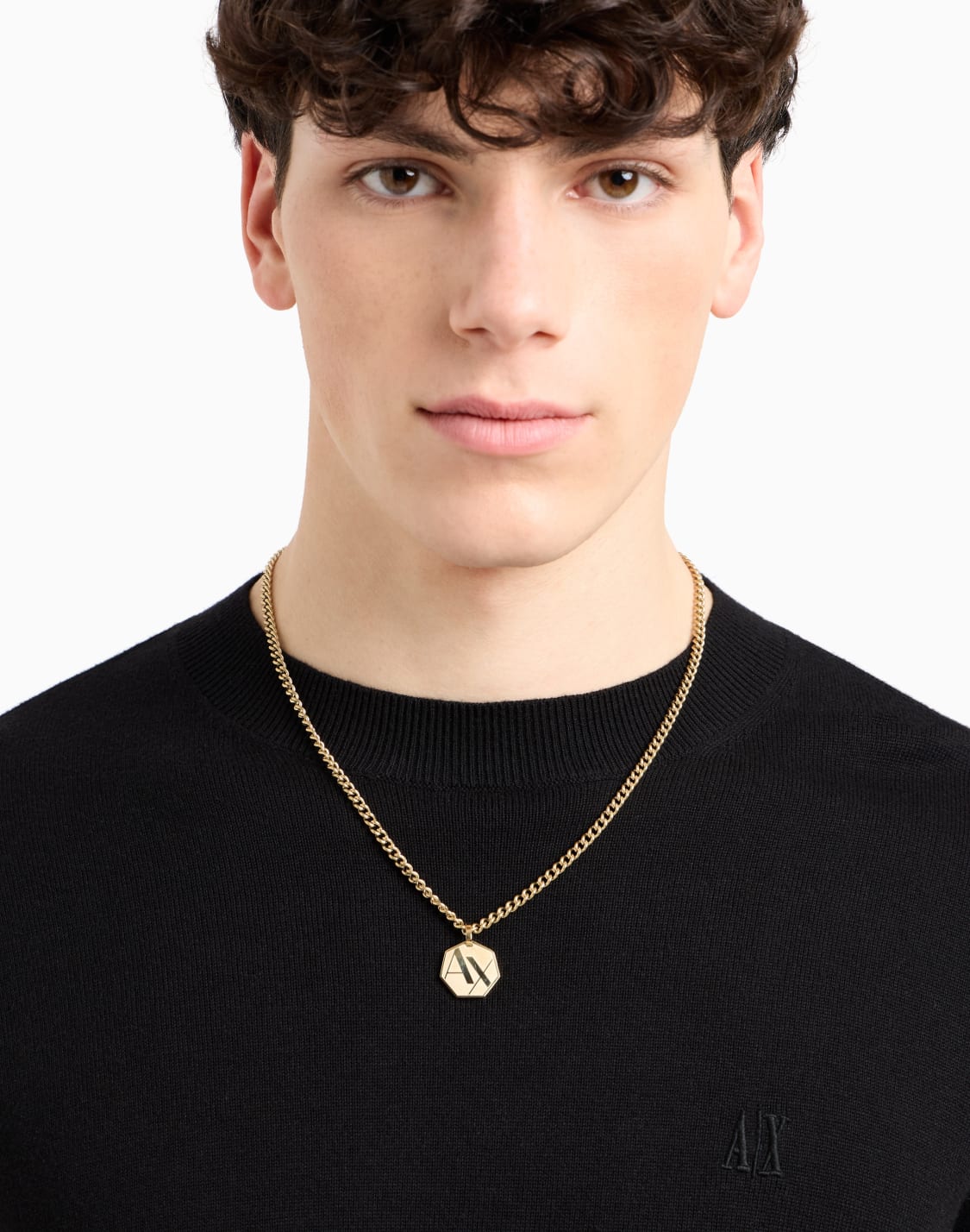 -gold-tone-stainless-steel-pendant-necklace-multicoloured--armani-exchange
