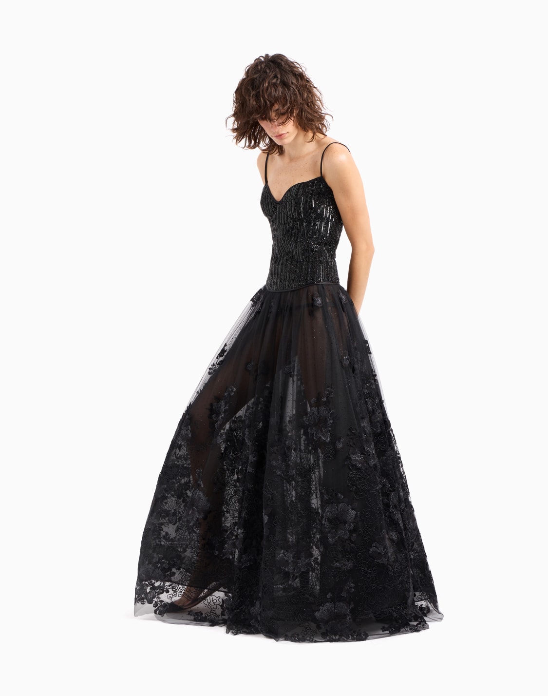 long-skirt-in-tulle-and-embroidered-lace-black--giorgio-armani