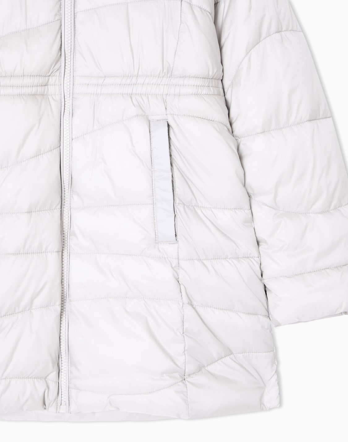 caban-capuche-precious-girl-en-nylon-rembourr-blanc--ea7