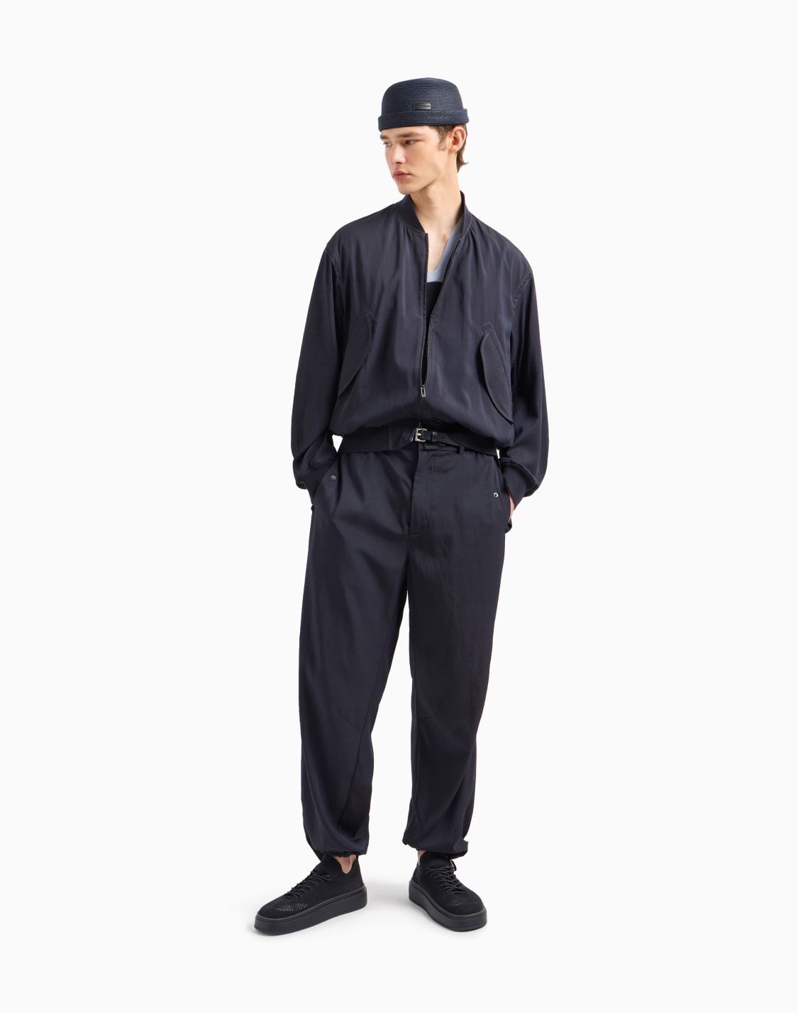 viscose-nylon-blouson-with-bomber-jacket-collar-navy-blue--emporio-armani