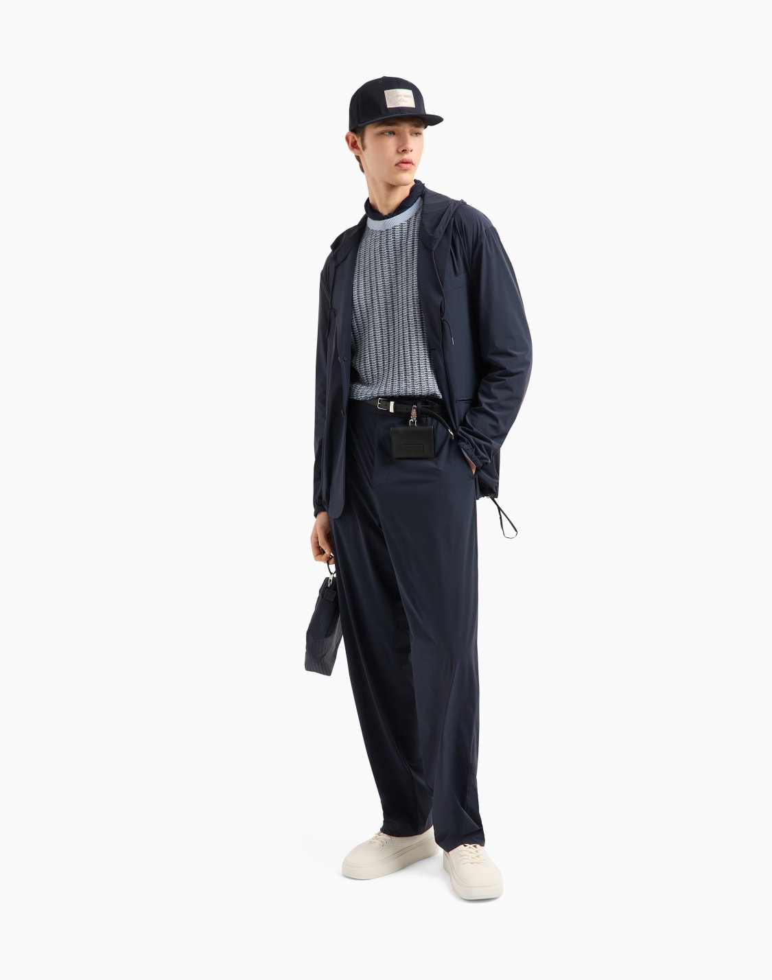 stretch-nylon-trousers-with-an-elasticated-back-navy-blue--emporio-armani