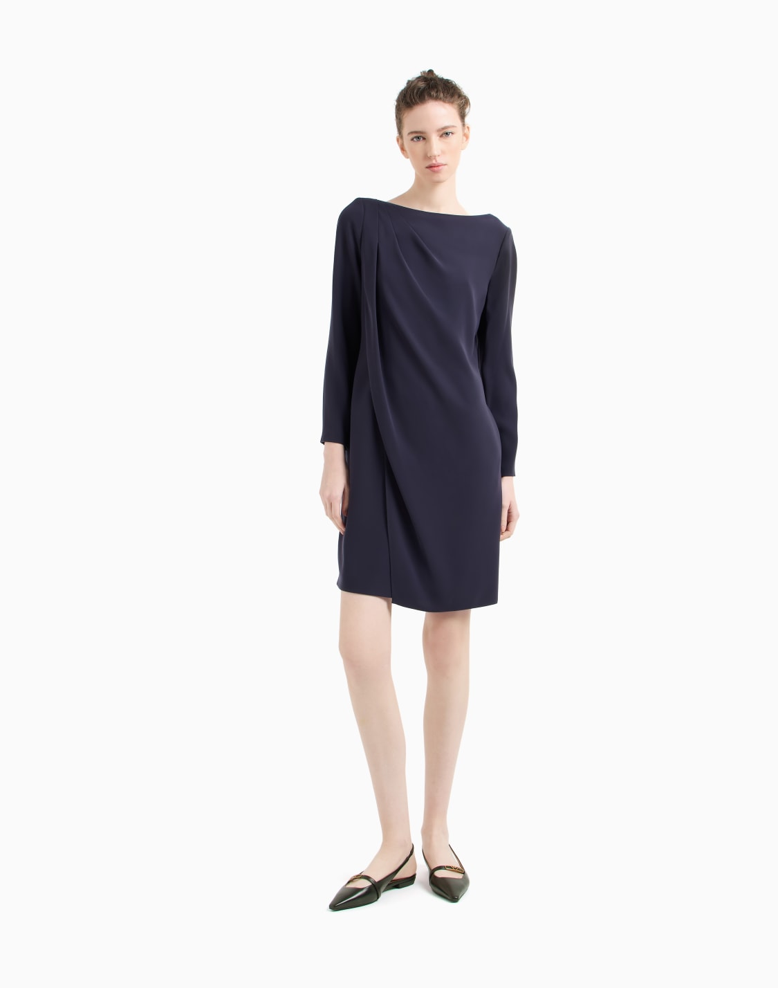 technical-cady-dress-with-front-panel-blue--emporio-armani