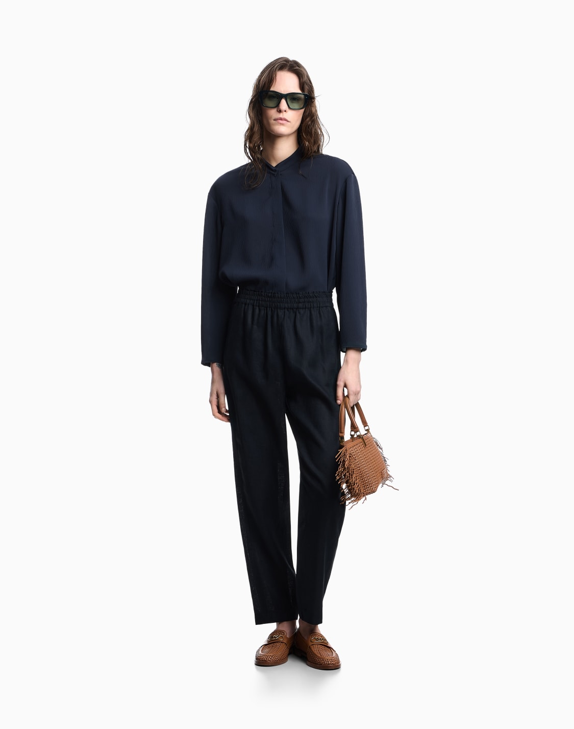 pantalon-taille-lastique-en-pur-lin-bleu-marine--emporio-armani
