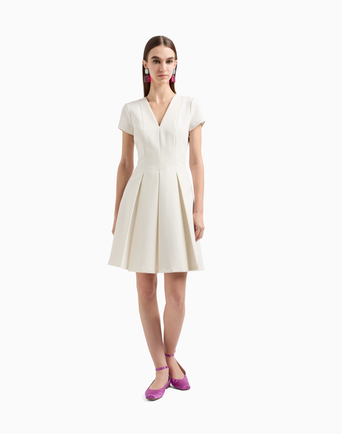 us-exclusive-flared-dress-with-godet-pleats-white--emporio-armani