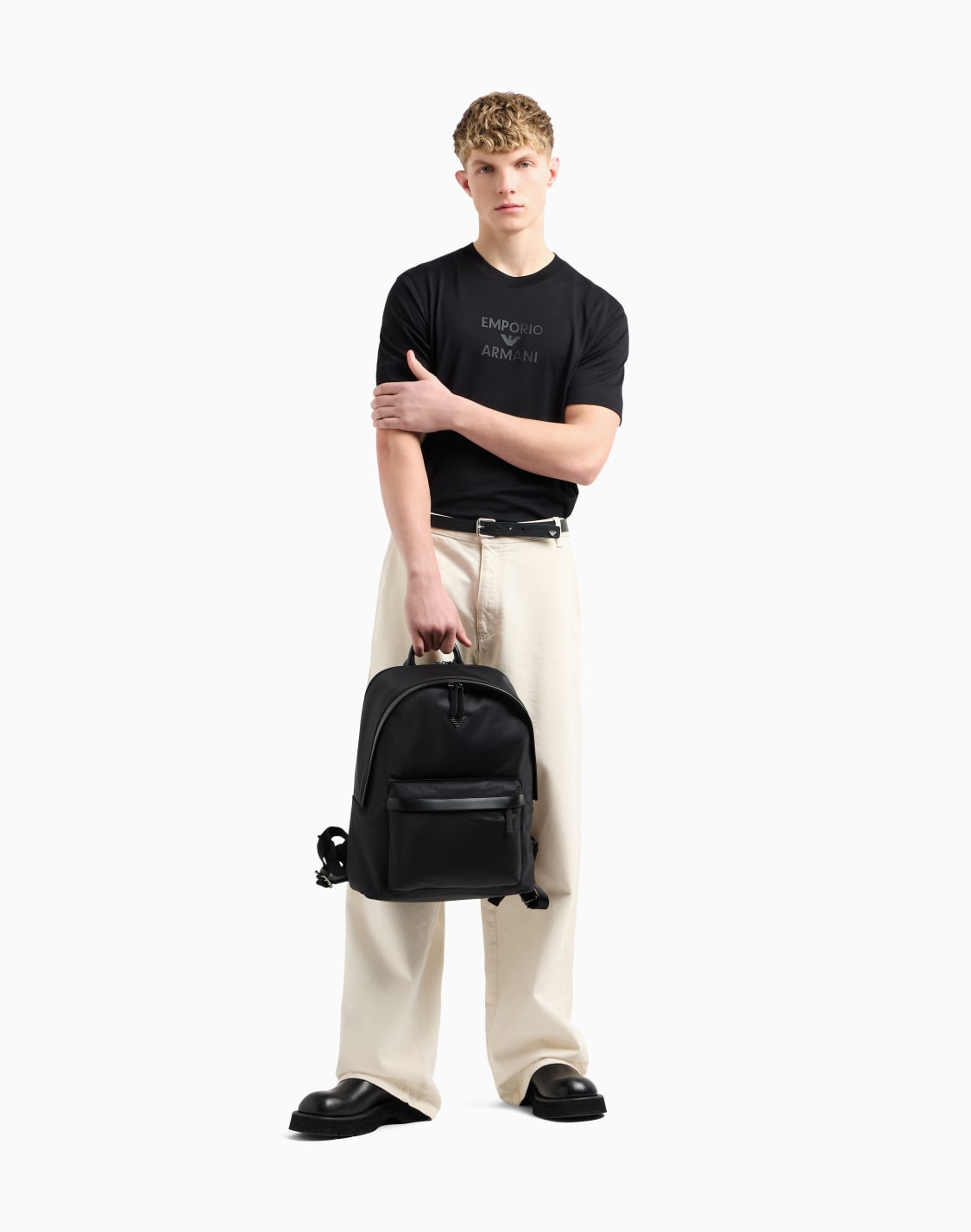 t-shirt-in-jersey-con-logo-gommato-in-tono-asv-nero--emporio-armani