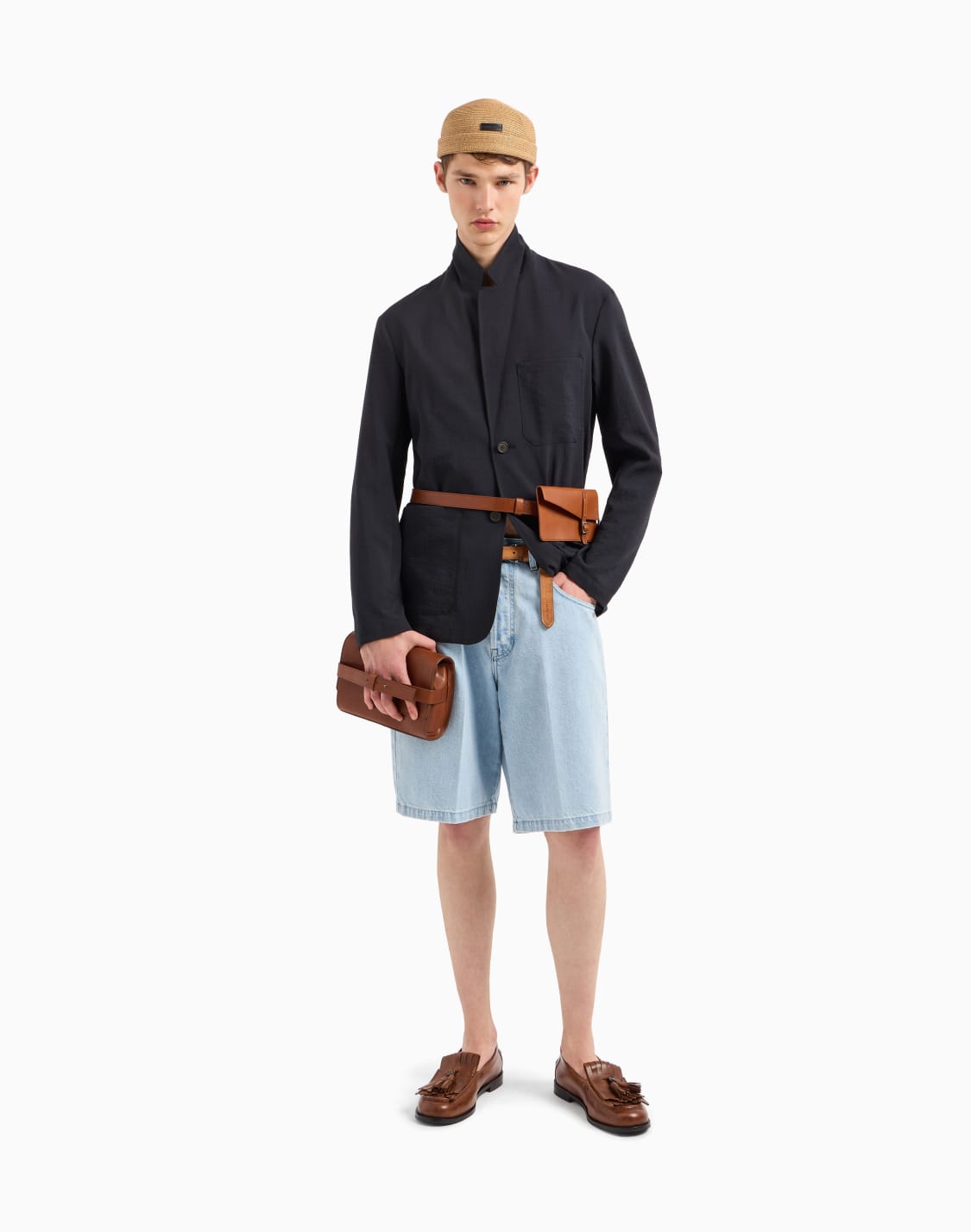 single-breasted-jacket-in-nylon-seersucker-navy-blue--emporio-armani