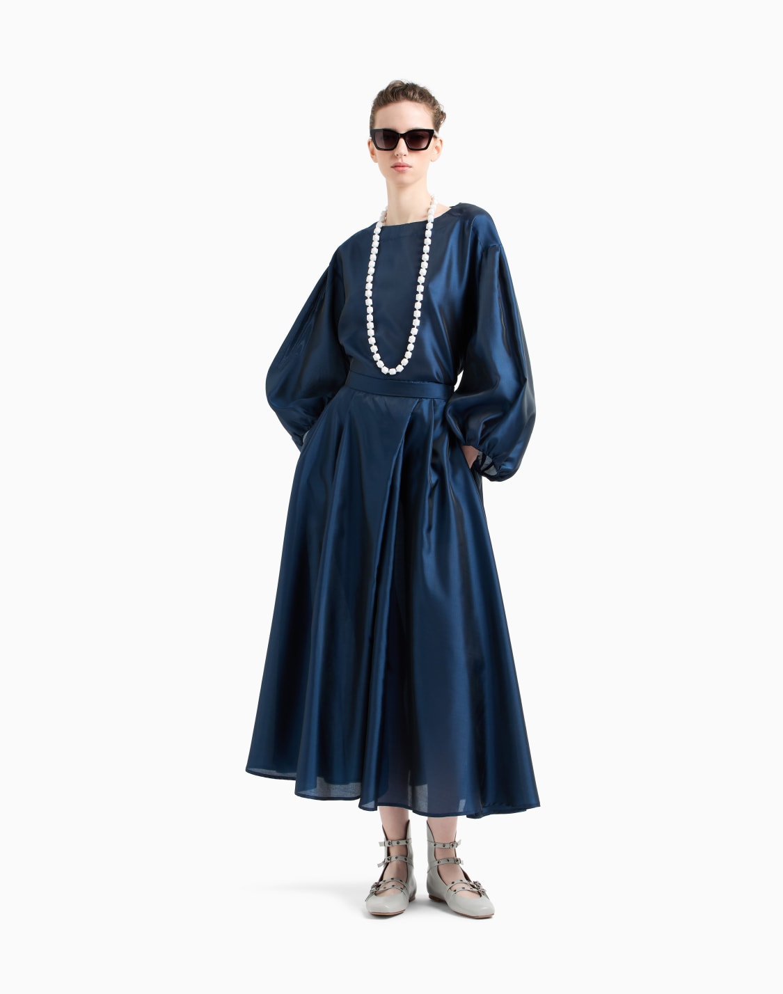 technical-muslin-pleated-skirt-blue--emporio-armani