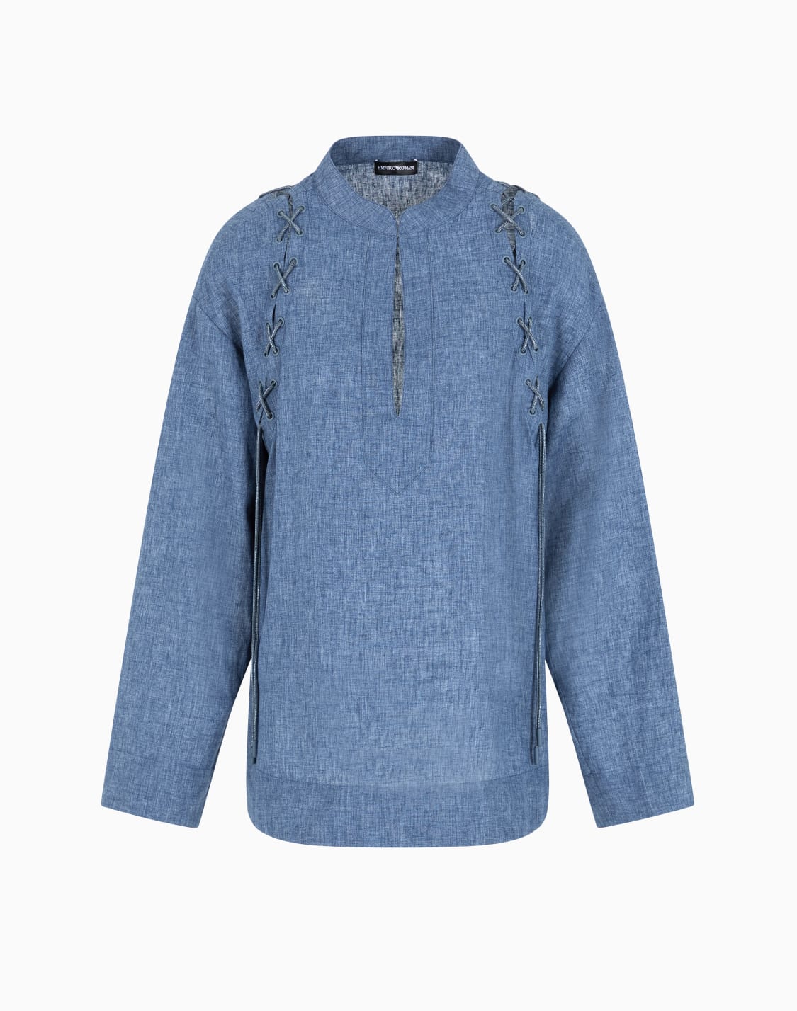 mlange-linen-blend-blouse-with-guru-collar-and-tie-details-blue--emporio-armani