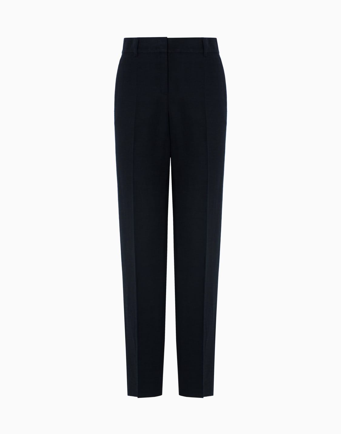 pantalon-pinces-en-mlange-de-lin-noir--emporio-armani