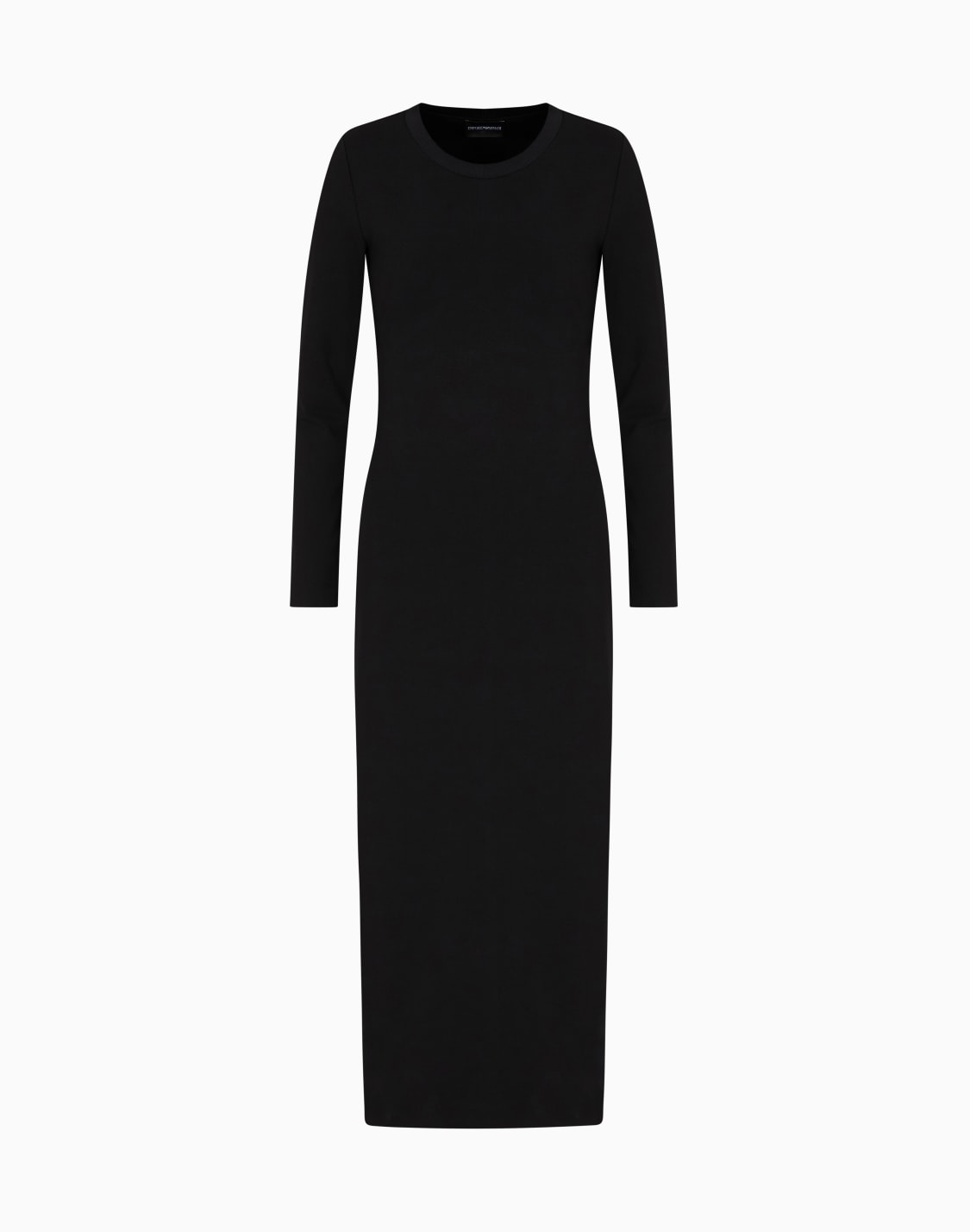 long-dress-in-viscose-crpe-with-keyhole-opening-at-the-back-black--emporio-armani