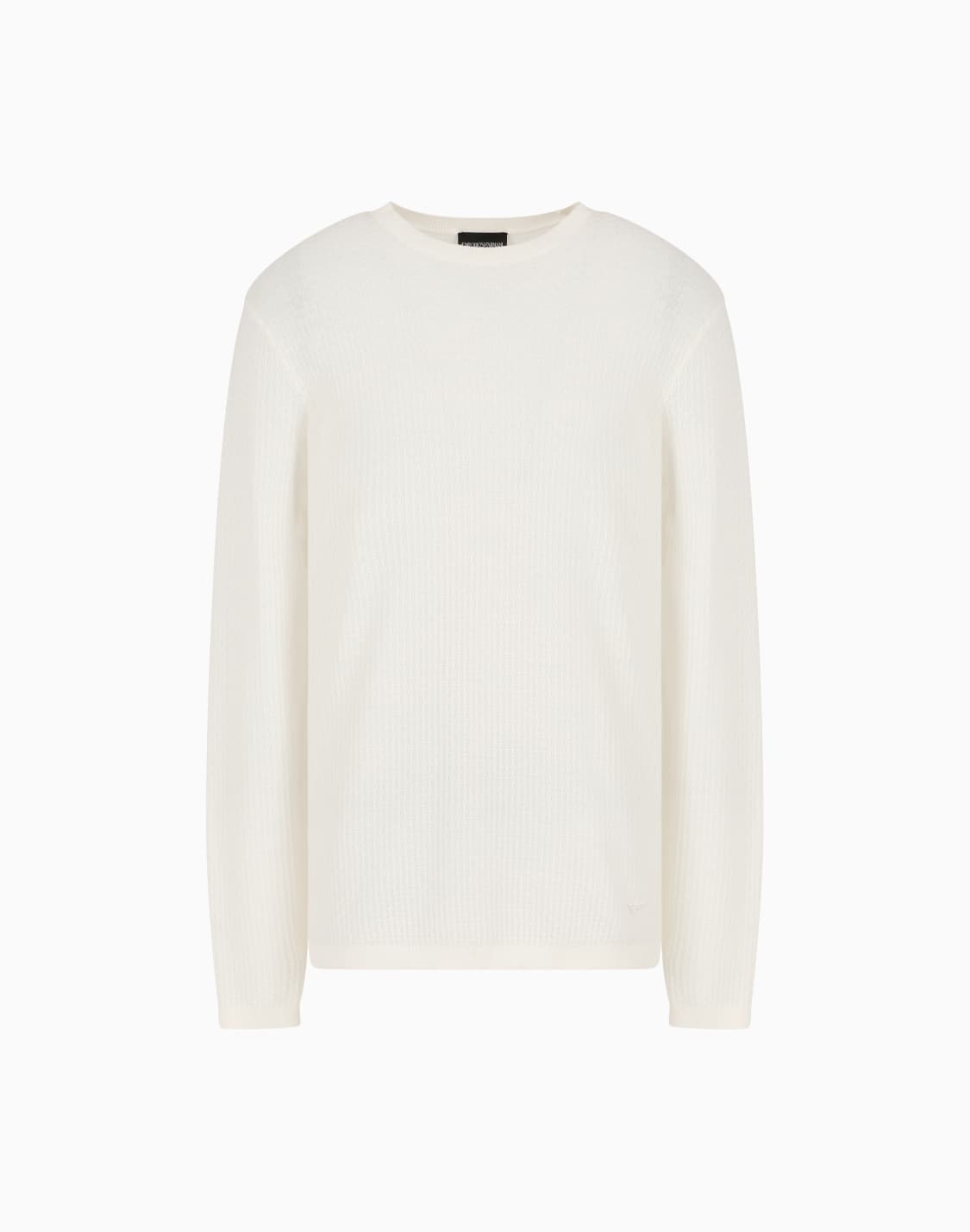 virgin-wool-jumper-with-embossed-jacquard-pattern-white--emporio-armani