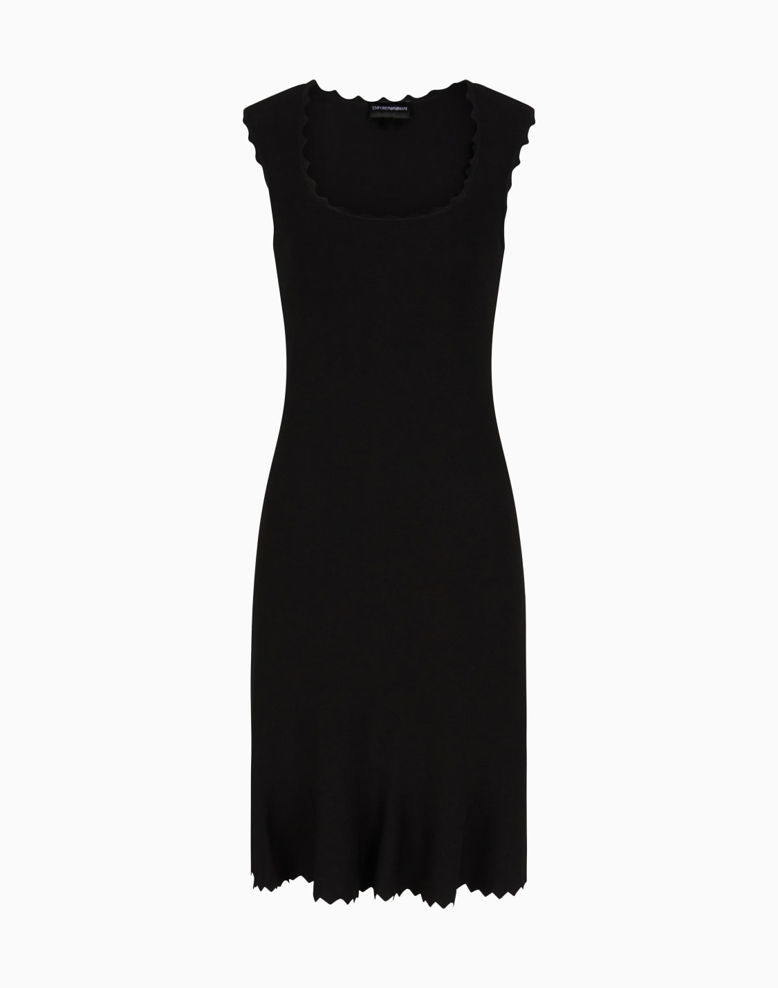 knitted-dress-with-scalloped-edges-black--emporio-armani