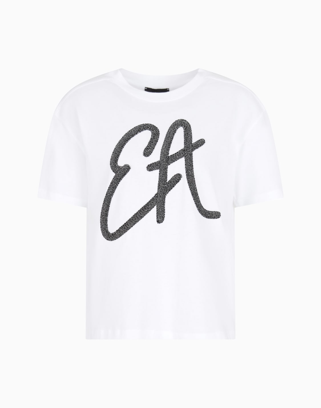 t-shirt-in-jersey-di-cotone-con-maxi-logo-in-lurex-bianco--emporio-armani