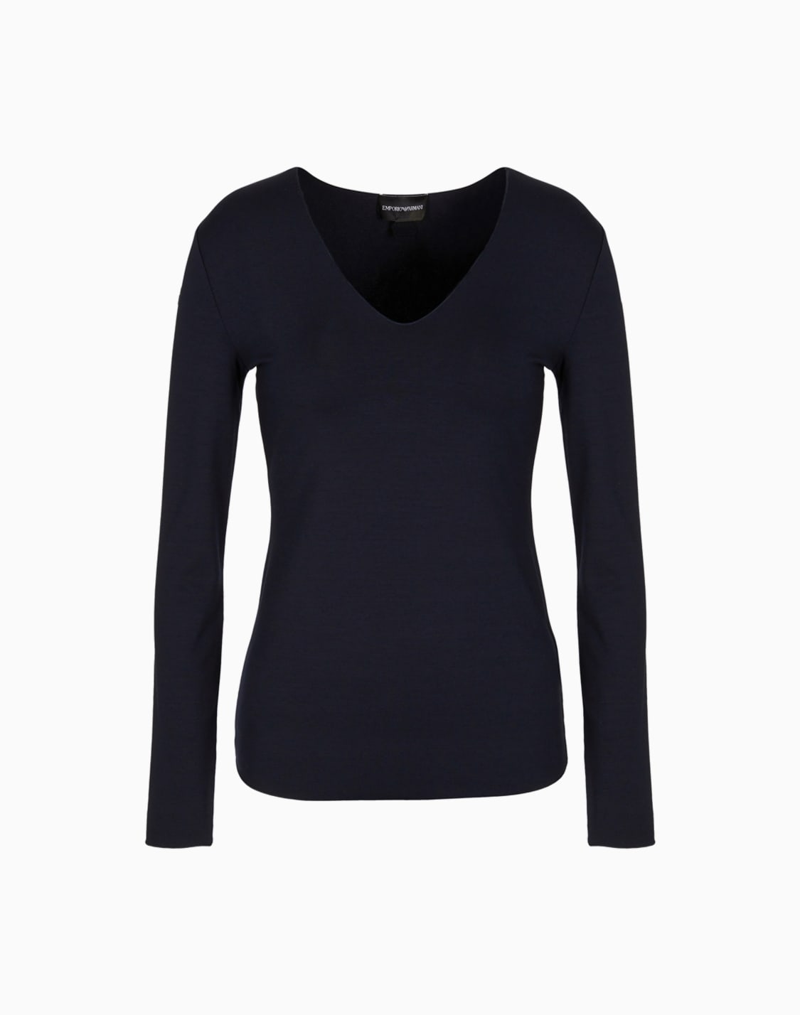 jersey-de-punto-elstico-con-escote-de-pico-azul-marino--emporio-armani