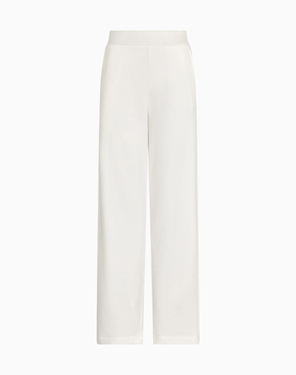 pantaloni-a-vita-elastica-in-french-terry-asv-bianco--emporio-armani