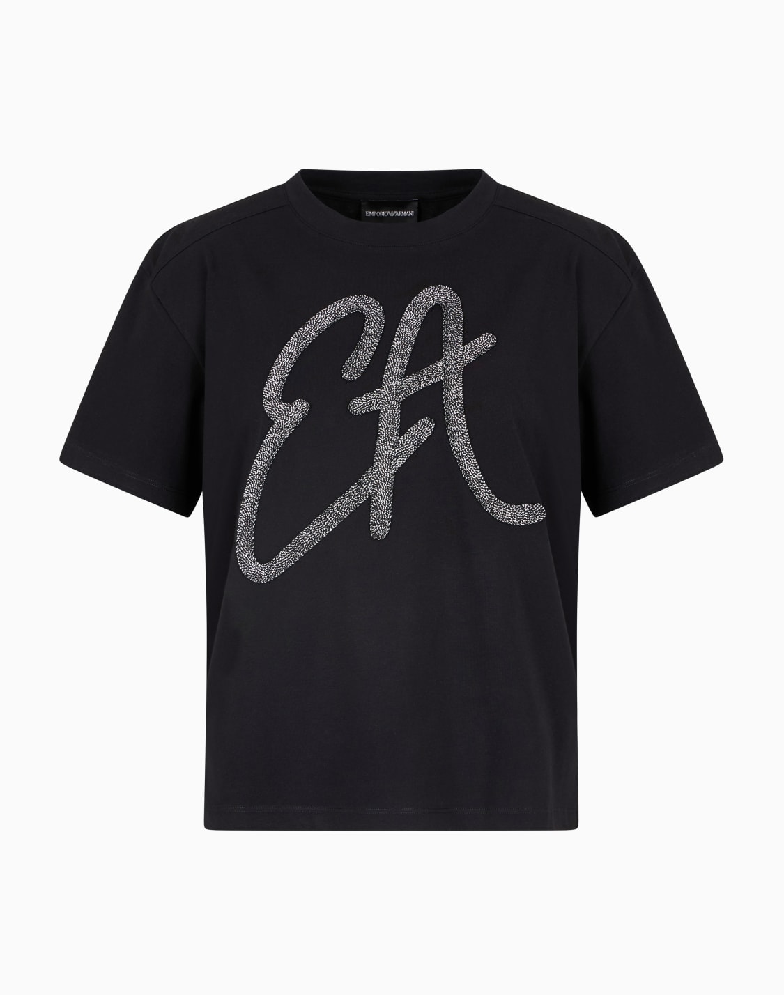 t-shirt-in-jersey-di-cotone-con-maxi-logo-in-lurex-nero--emporio-armani