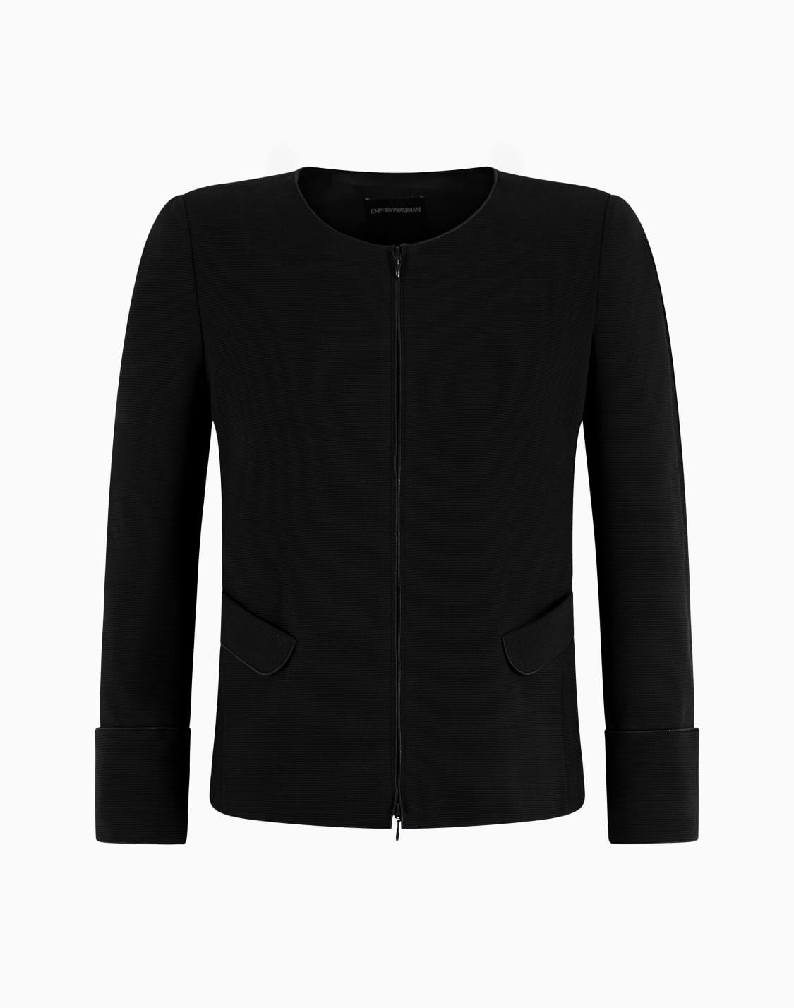 giacca-con-zip-in-jersey-ottoman-nero--emporio-armani