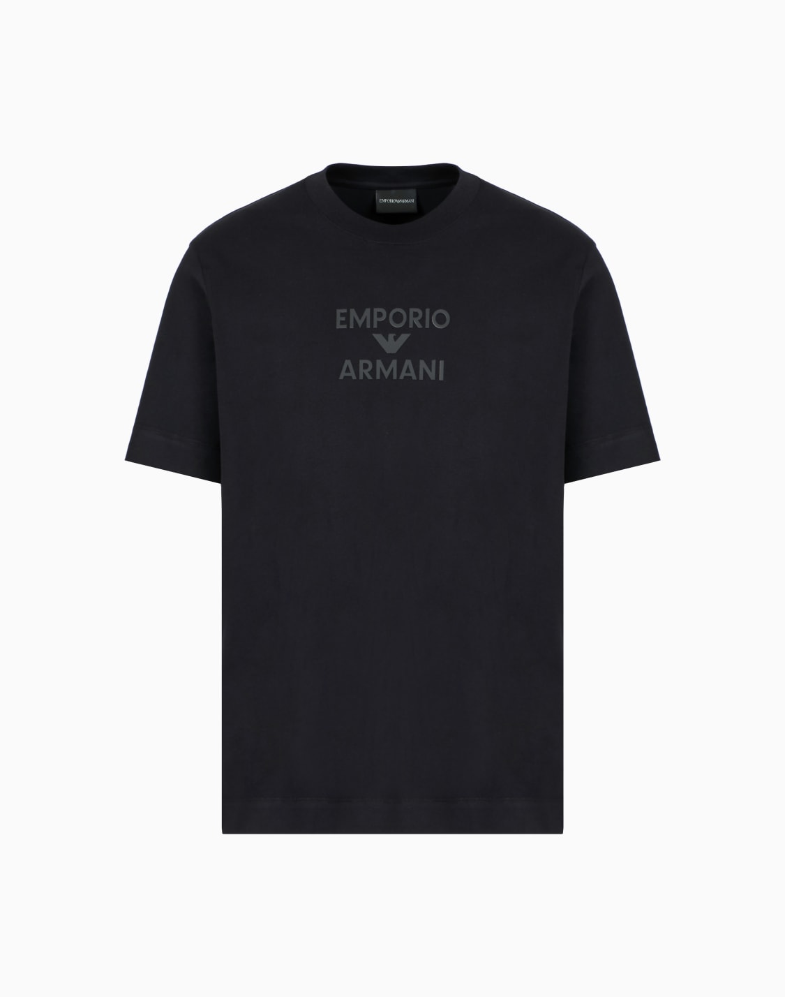 t-shirt-in-jersey-con-logo-gommato-in-tono-asv-nero--emporio-armani