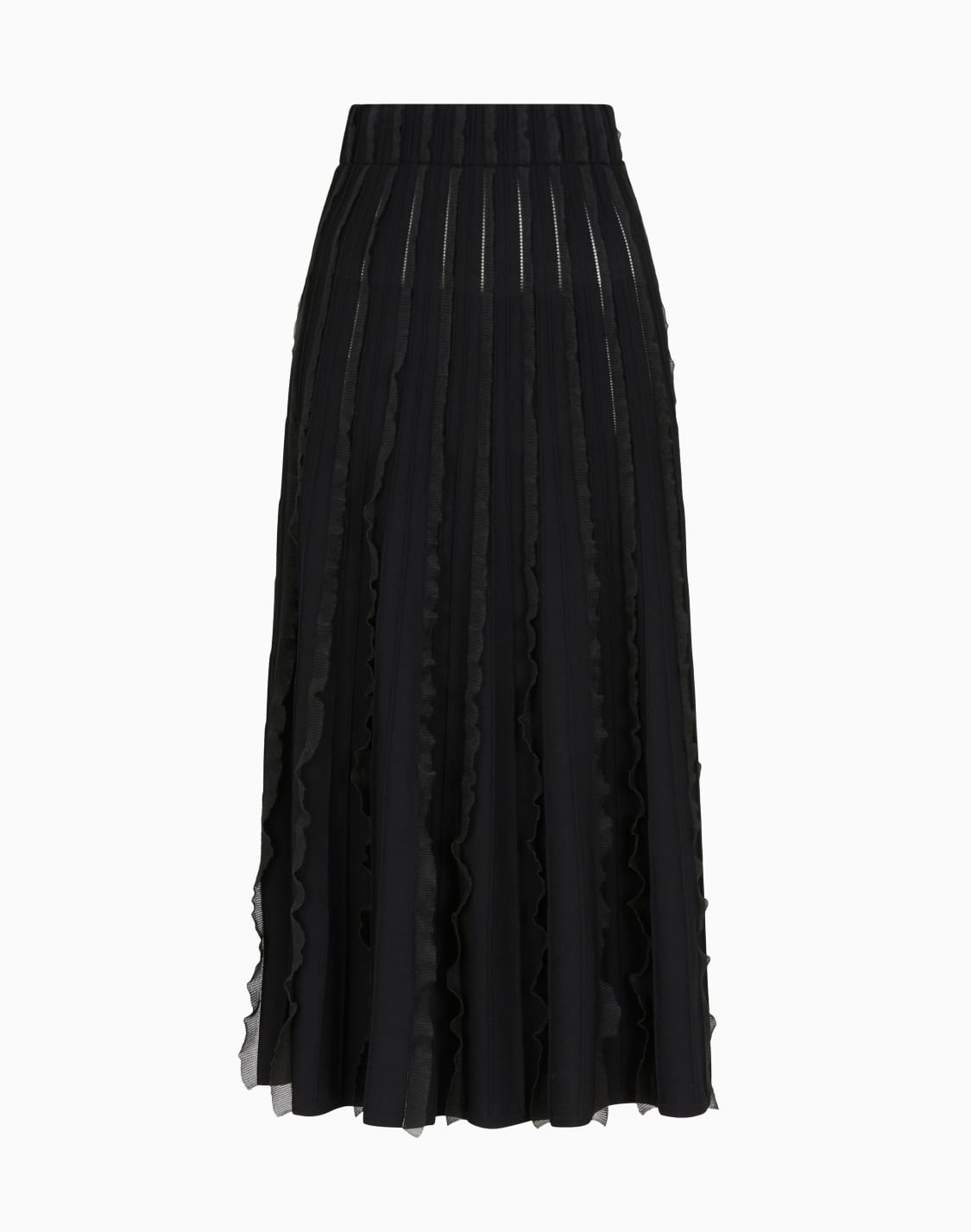 viscose-knit-skirt-with-ruches-black--emporio-armani
