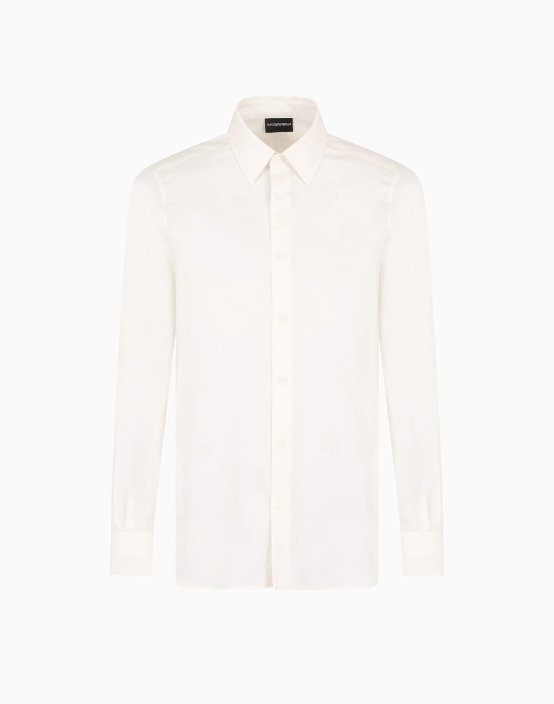 camicia-in-cotone-stretch-con-pattern-stampato-bianco--emporio-armani