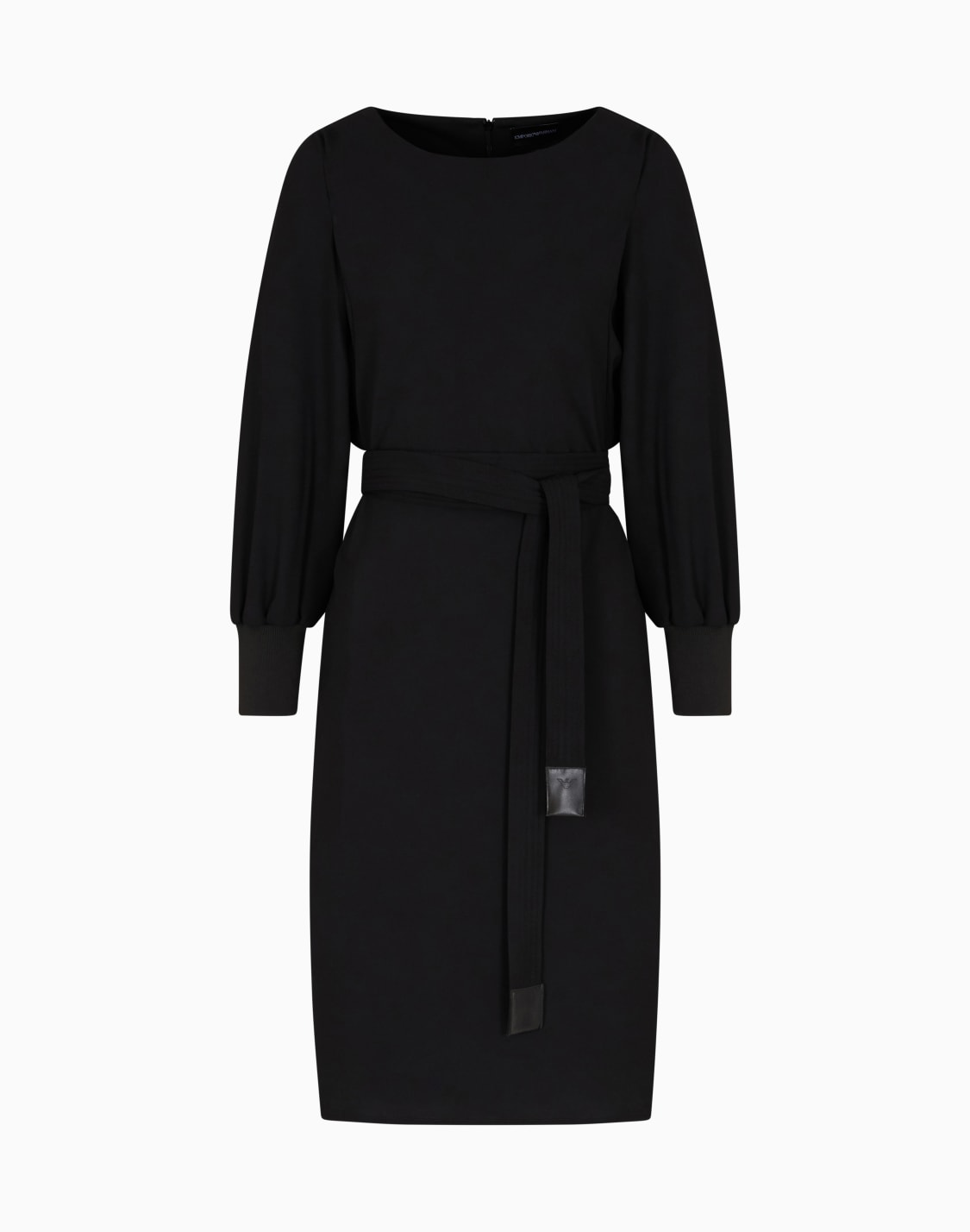 fluid-crpe-dress-with-belt-black--emporio-armani