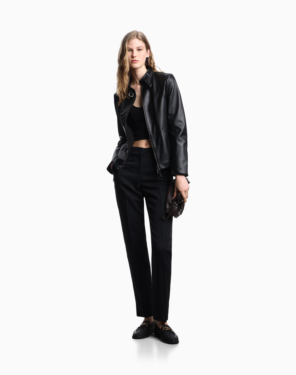 pantalon-pinces-en-mlange-de-lin-noir--emporio-armani