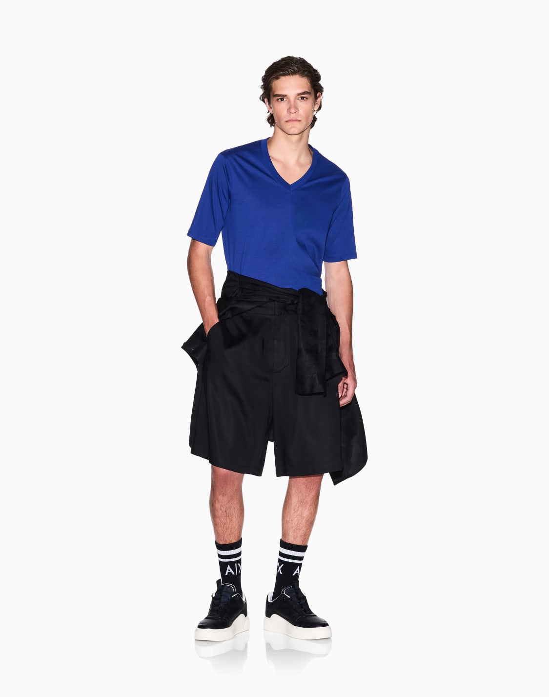 slim-fit-t-shirt-with-v-neck-blue--armani-exchange