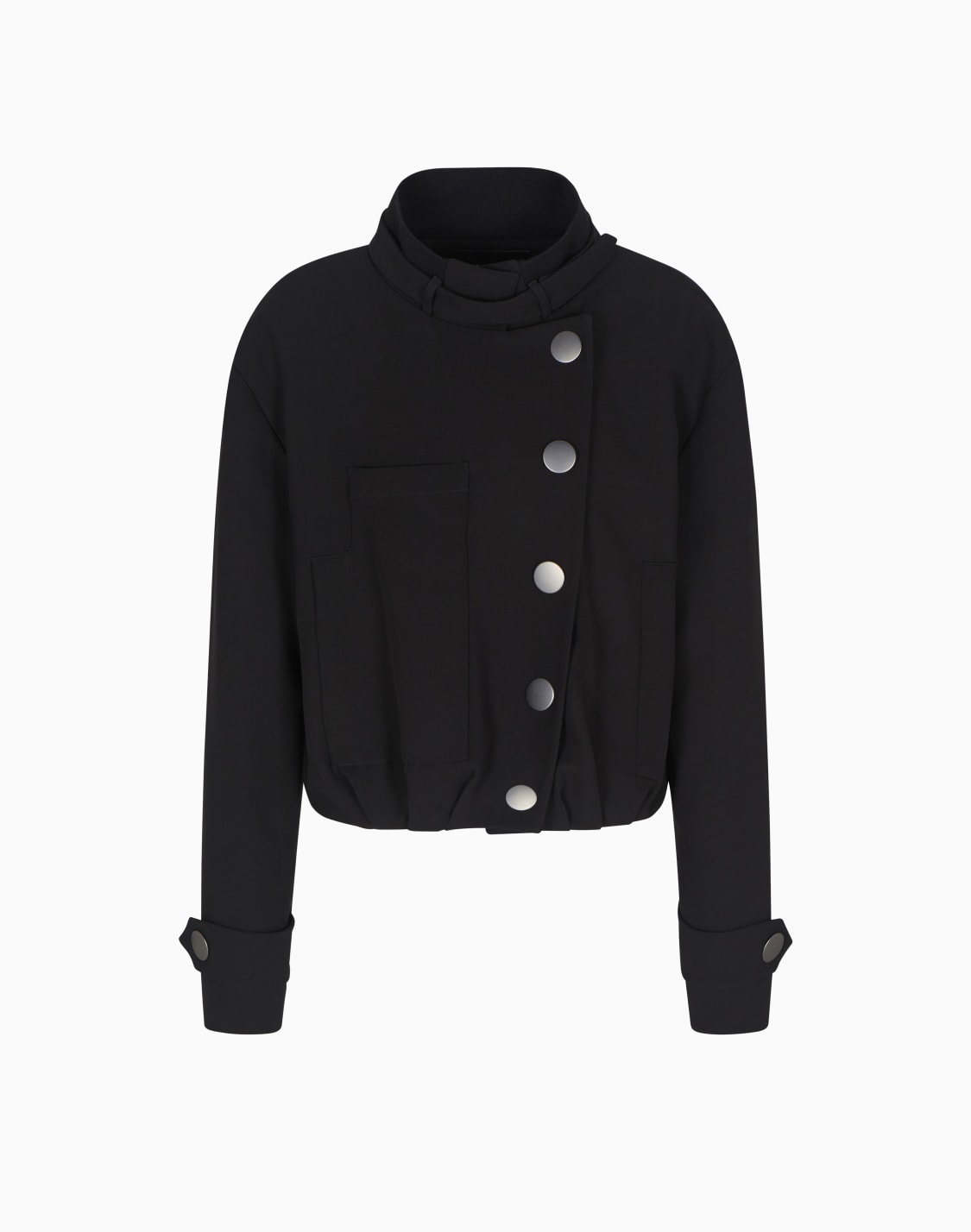kurzer-caban-aus-seiden-krepp-cady-schwarz--giorgio-armani