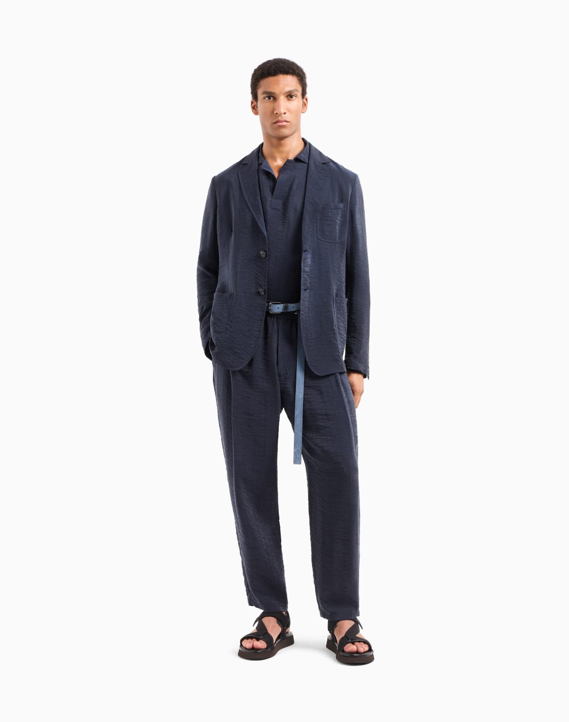 chemise-polo-en-cupro-jacquard-bleu--giorgio-armani