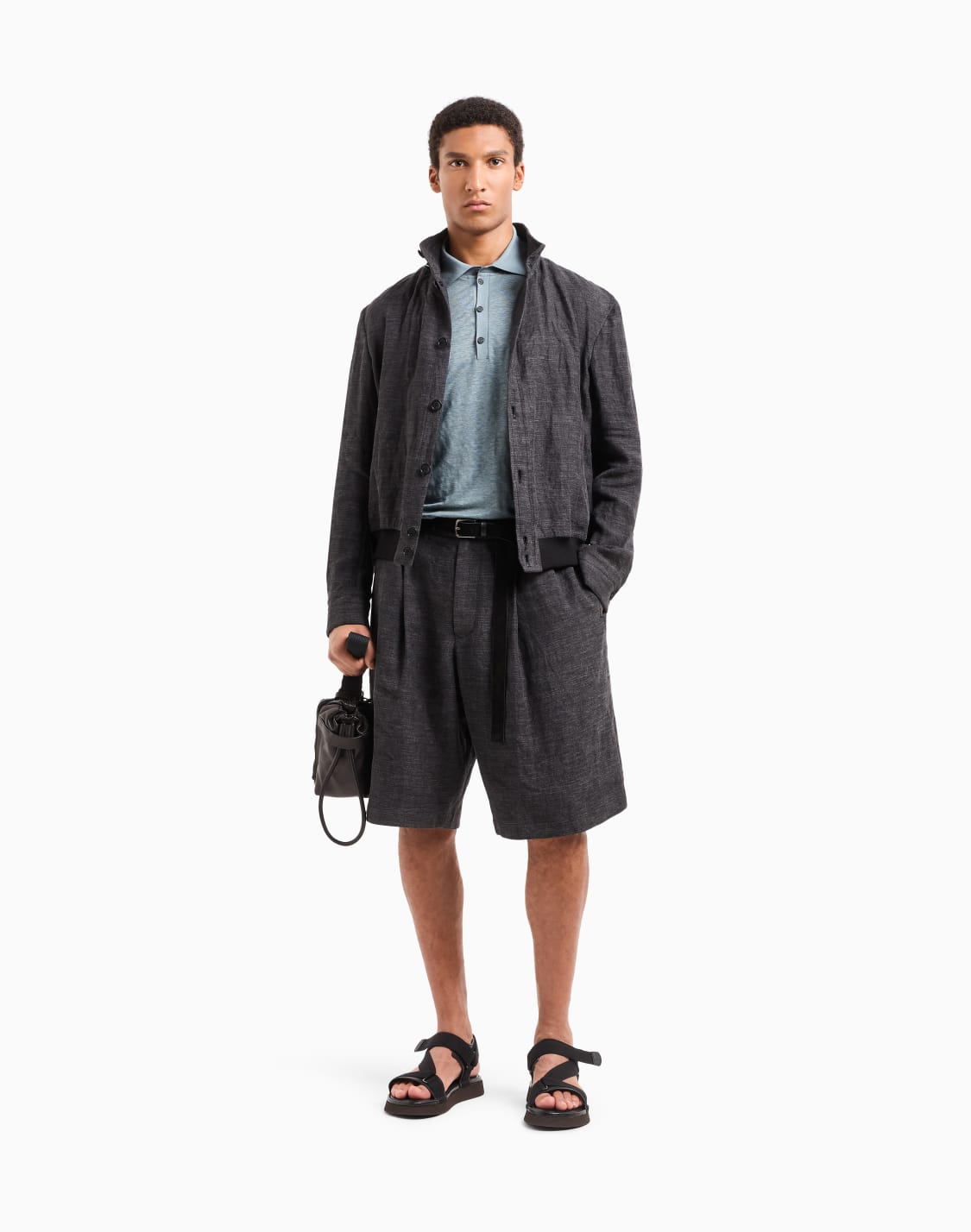 blouson-en-serg-de-lin-dlav-gris--giorgio-armani