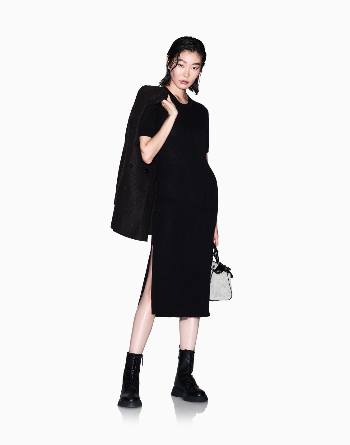 vestido-largo-de-tela-con-logotipo-integral-negro--armani-exchange