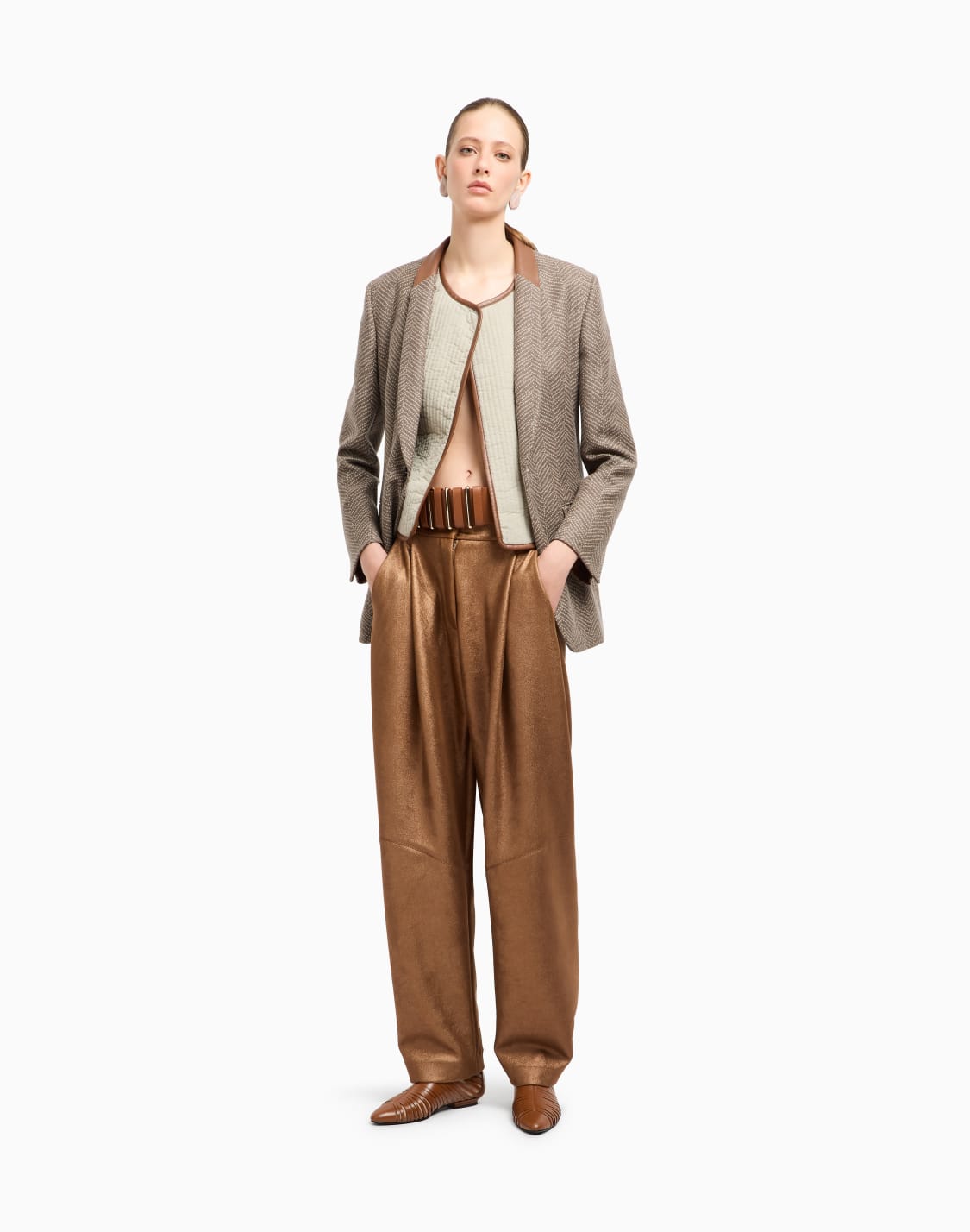 pantalon-une-pince-en-jersey-double-marron--giorgio-armani