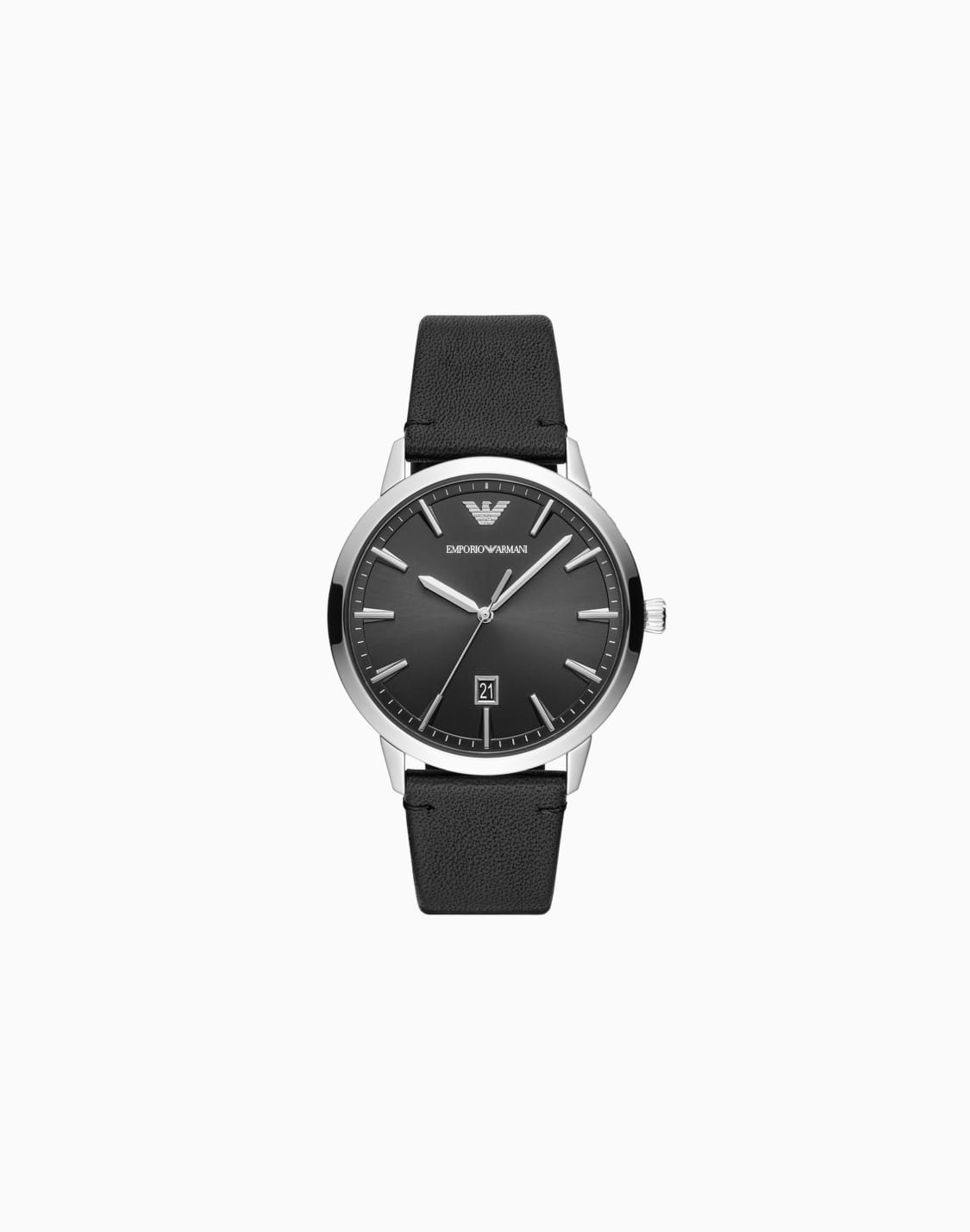 montre-trois-aiguilles-en-cuir-noir-avec-date-multicolore--emporio-armani